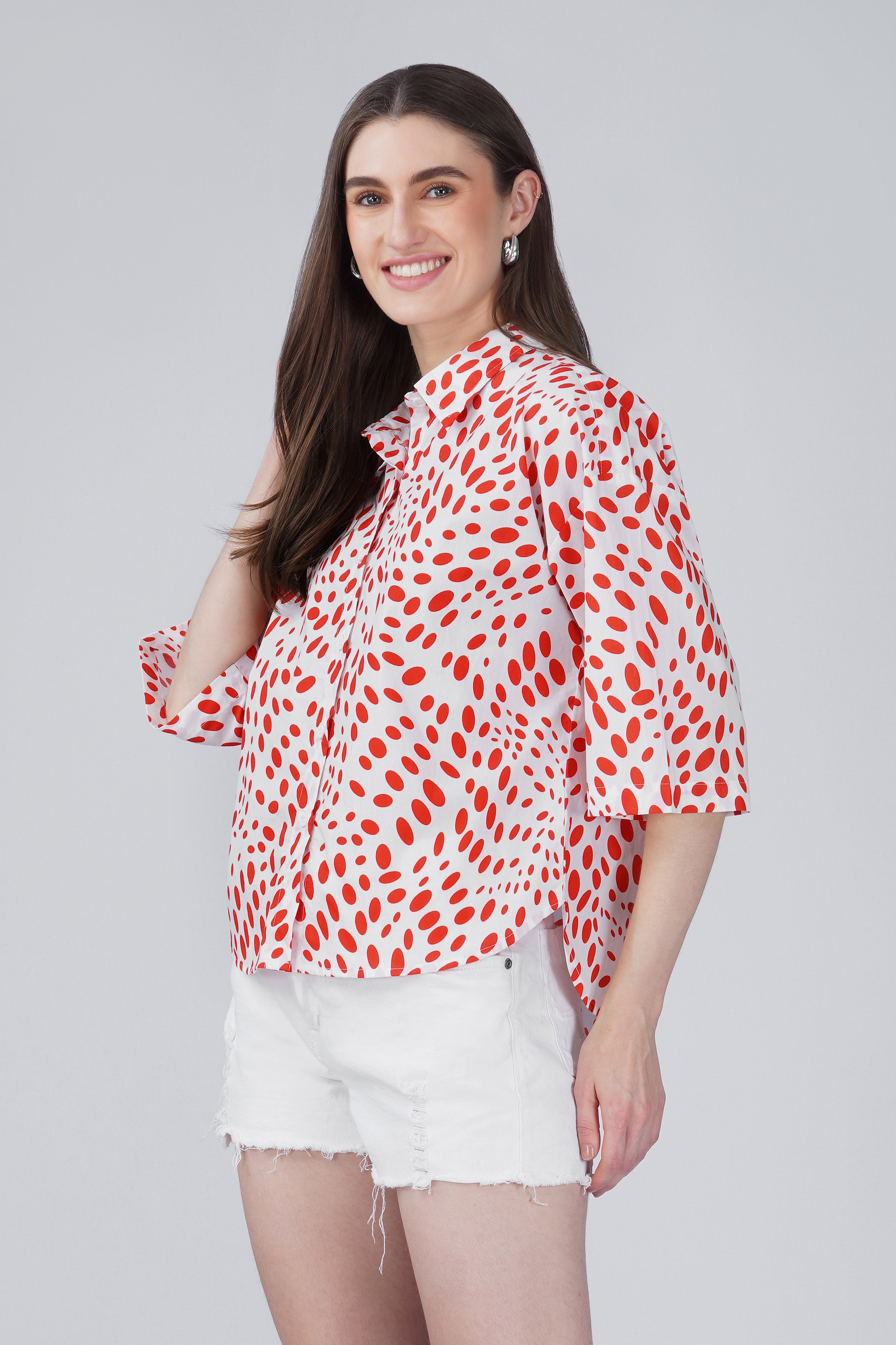 Scarlet Swirl Print Shirt