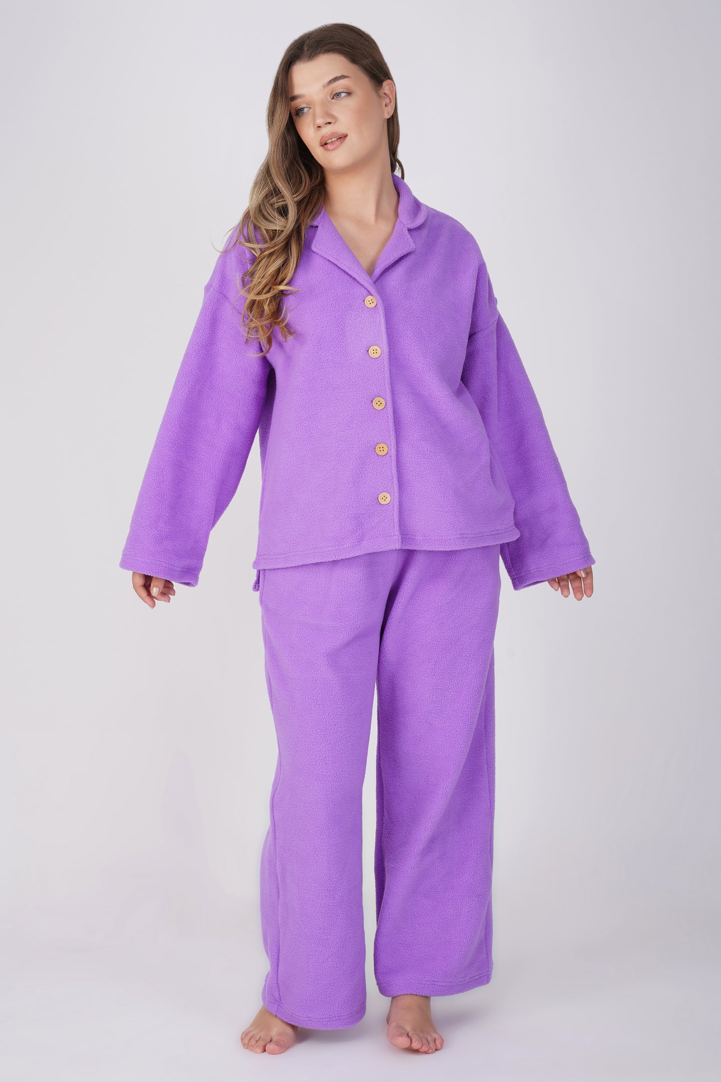 PURPLE FLEECE PJ SET