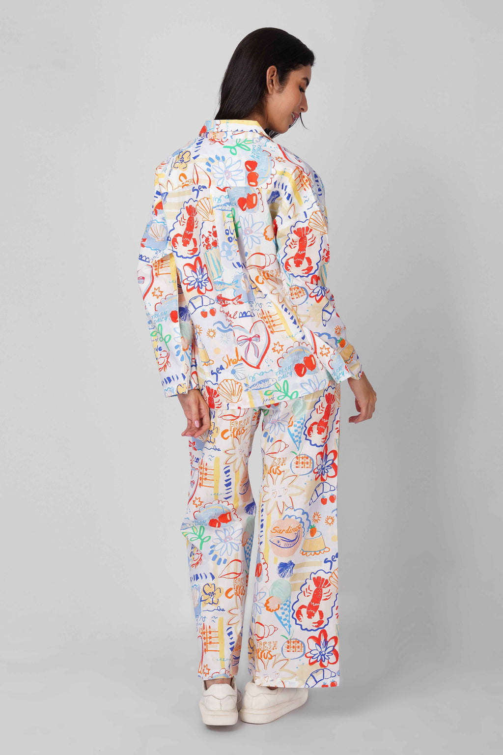 Seaside Scribble Pajama Set