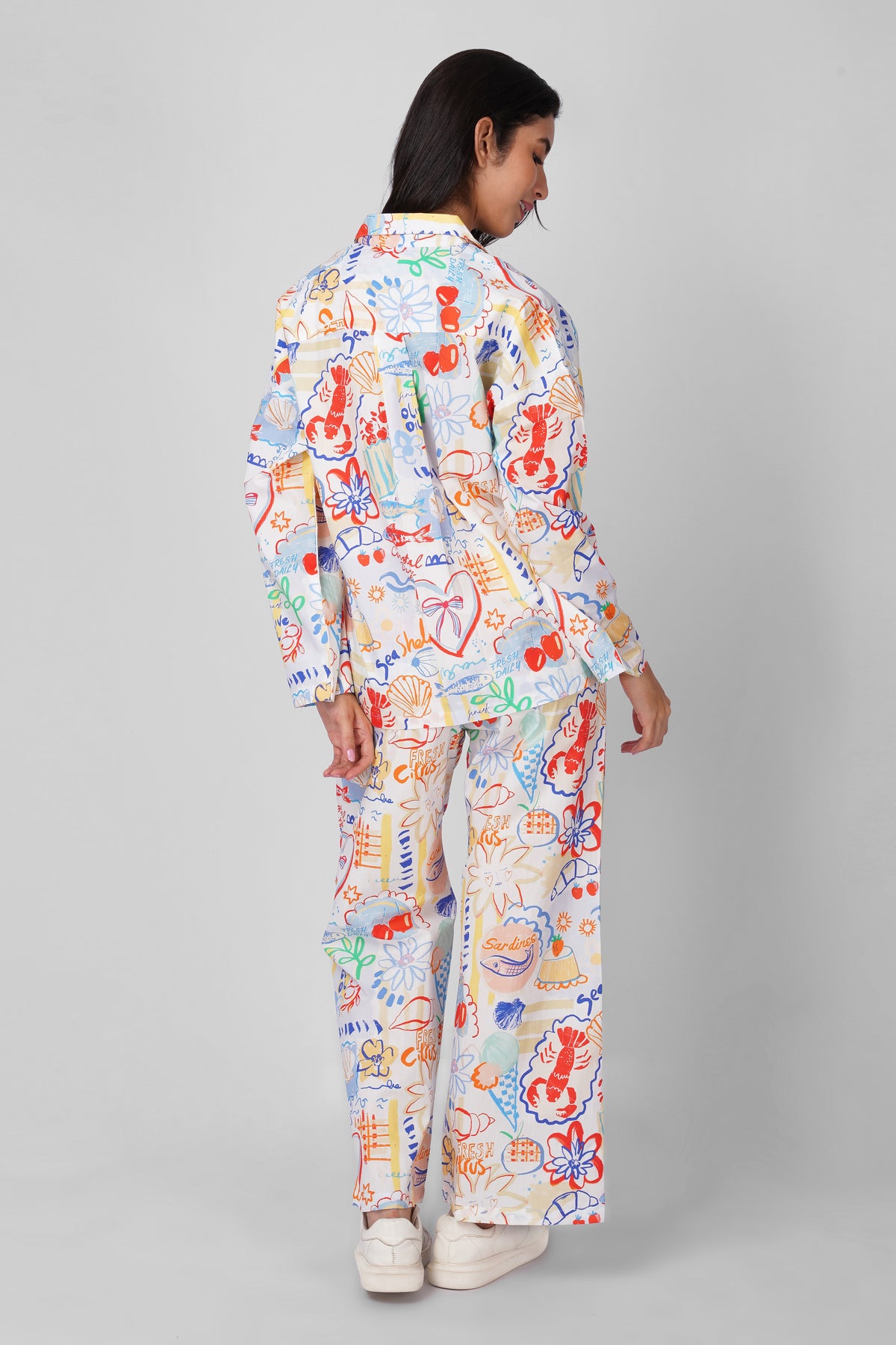 Seaside Scribble Pajama Set