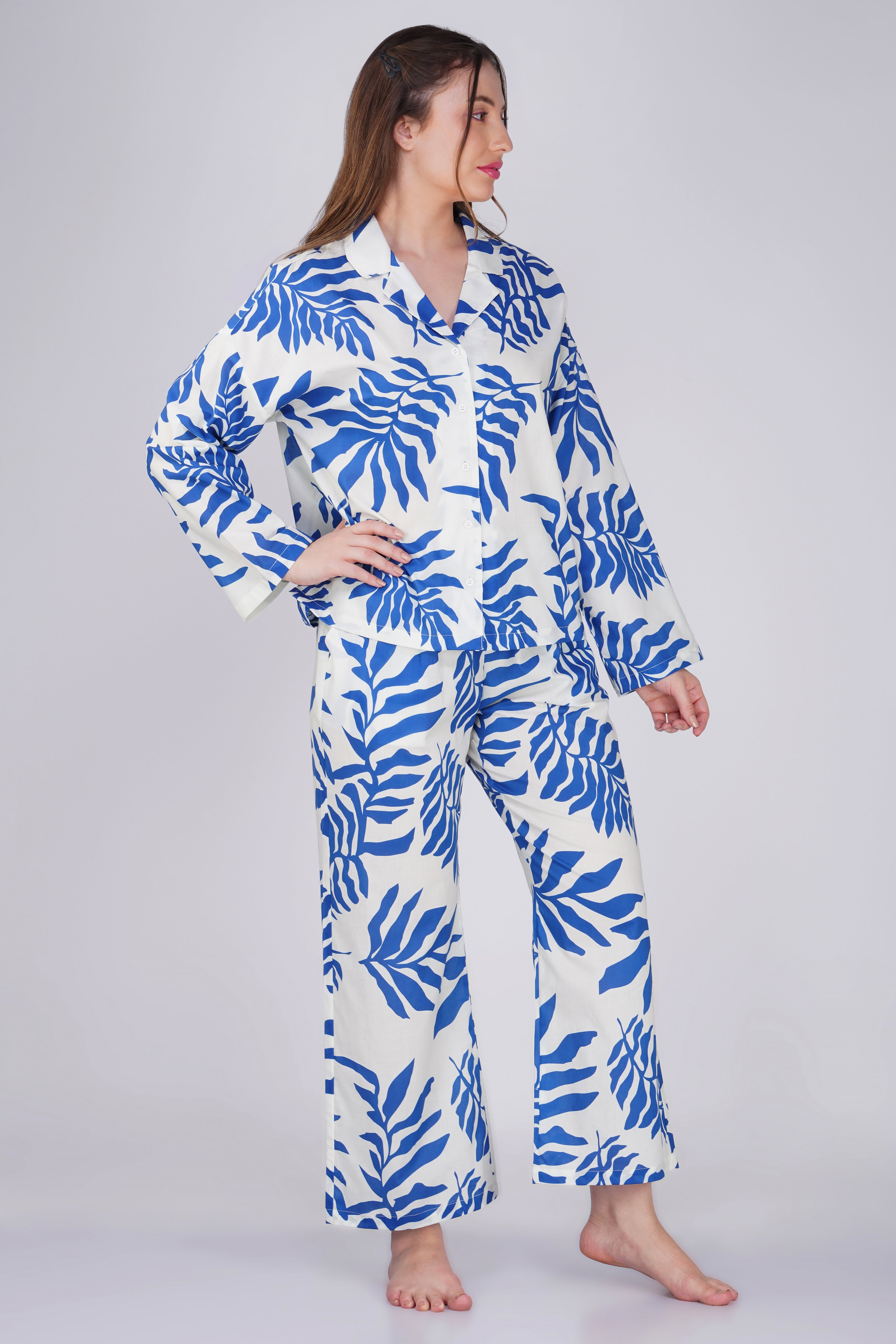 Blue Azure Pyjama set - thebriefsstory