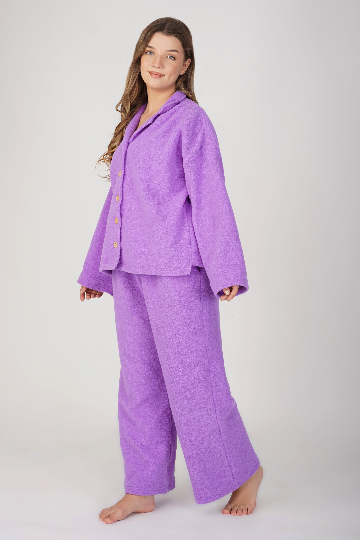 PURPLE FLEECE PJ SET