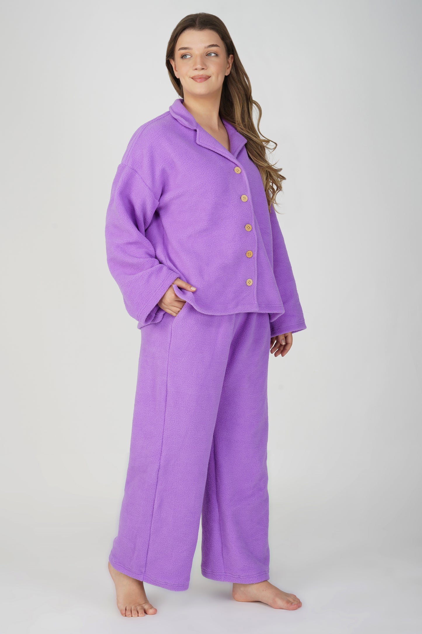 PURPLE FLEECE PJ SET