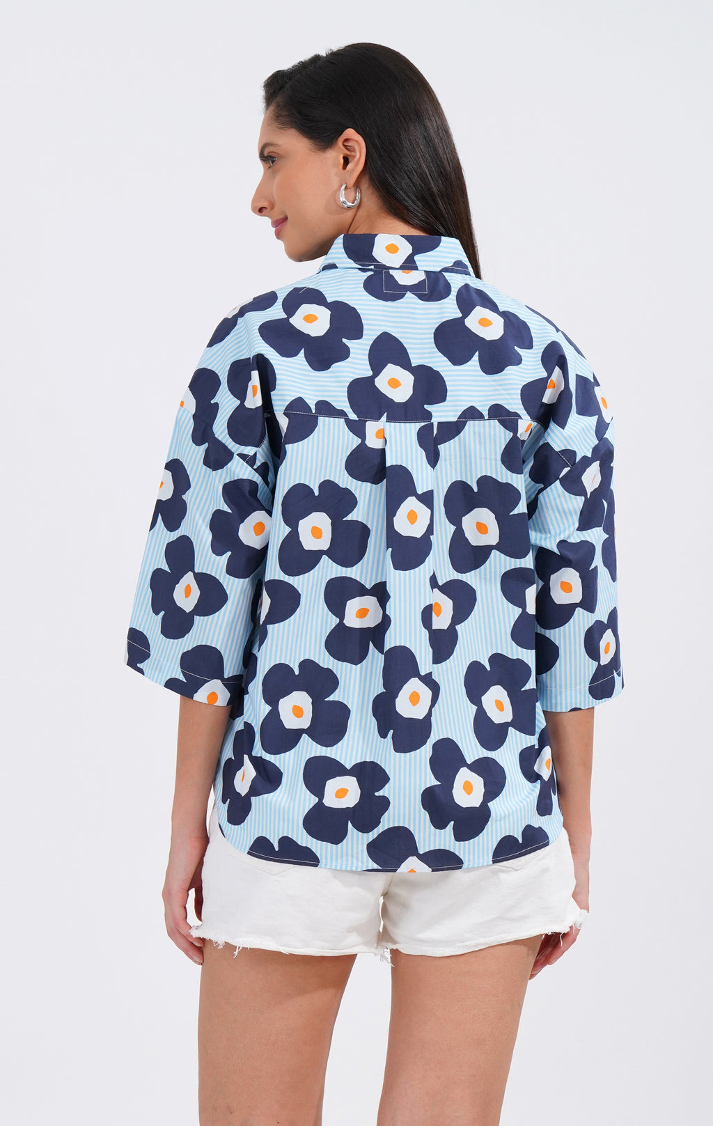 Midnight Bloom Oversized Shirt 🌙🌸 - thebriefsstory