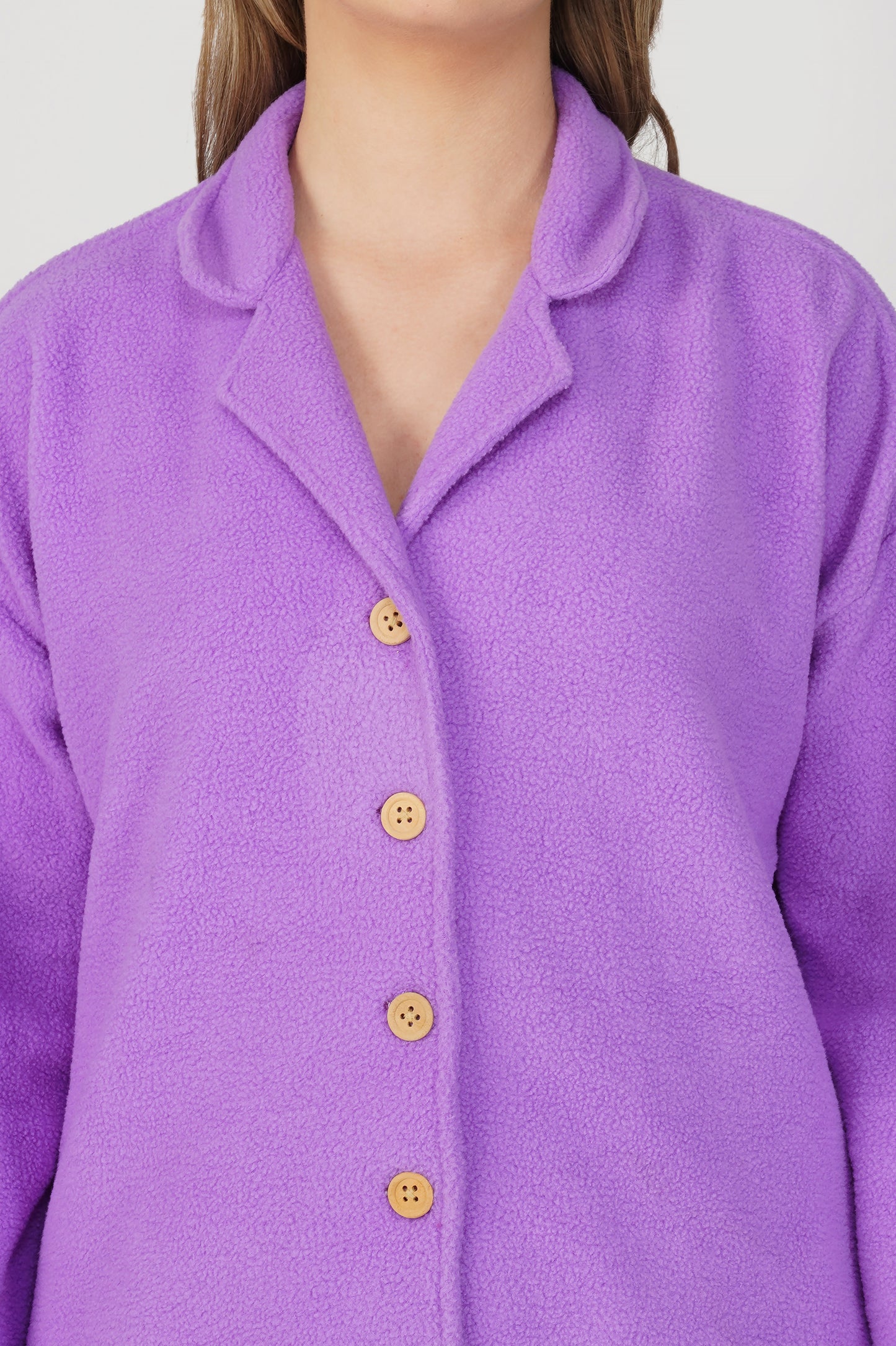 PURPLE FLEECE PJ SET