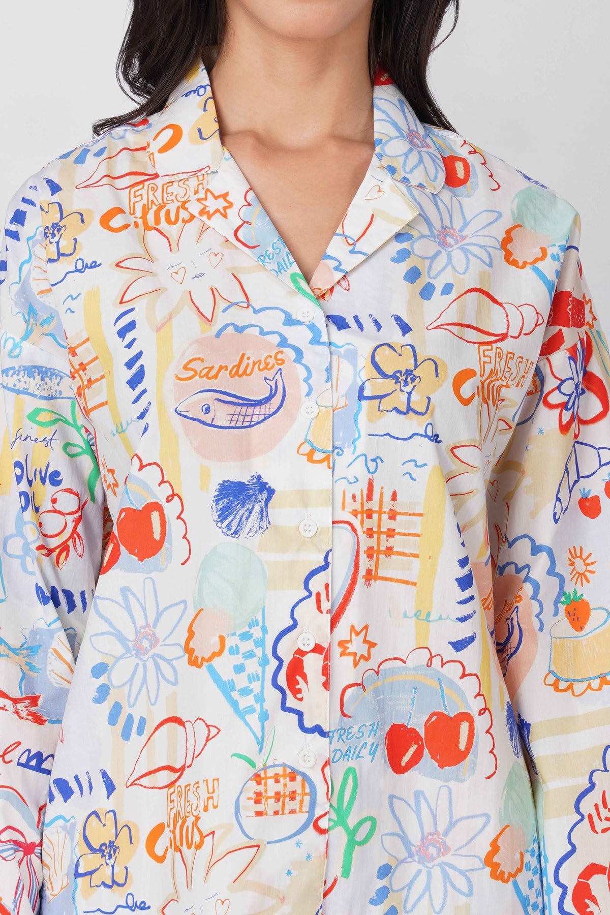 Seaside Scribble Pajama Set