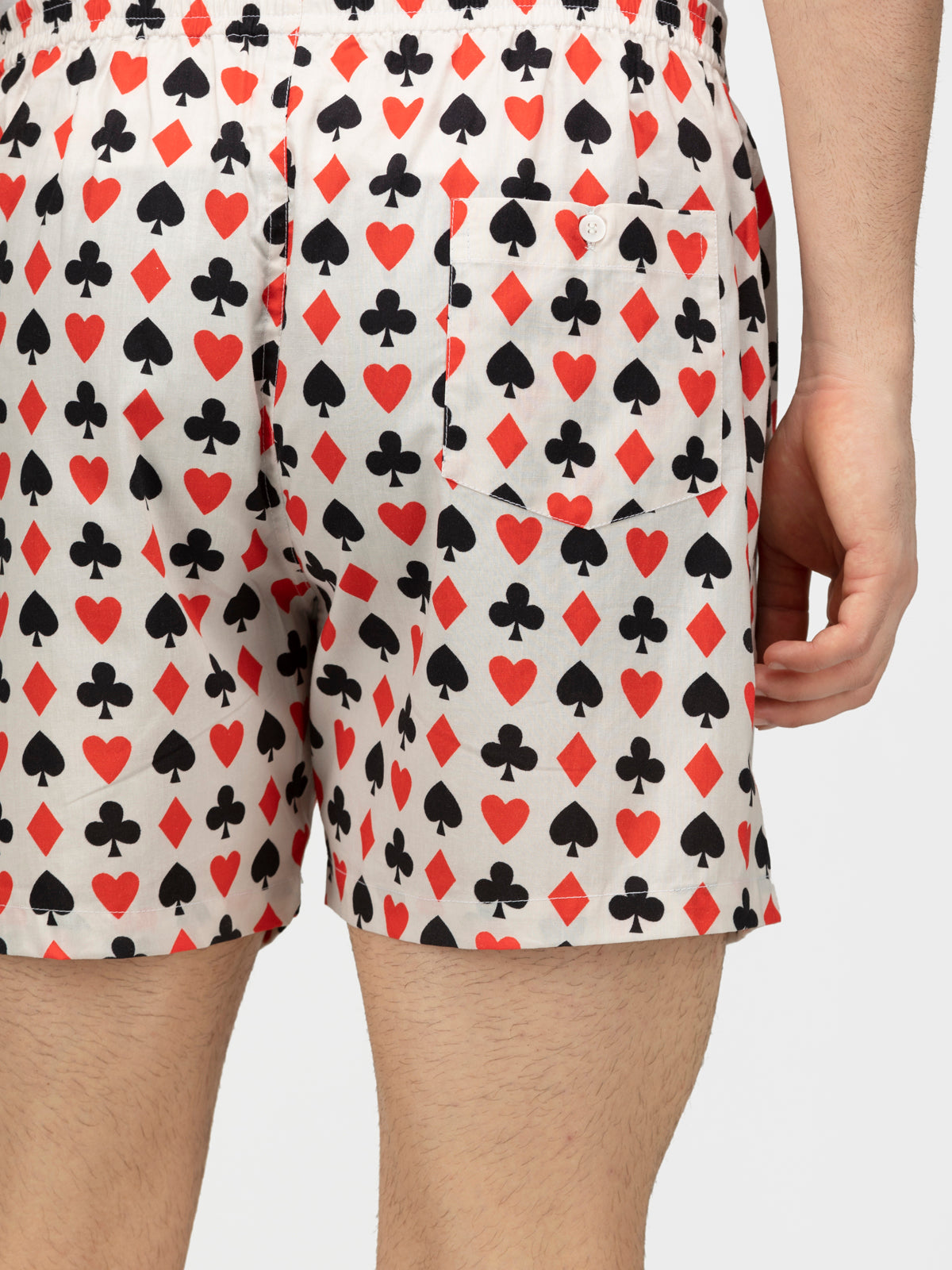 White Gamblers printed cotton boxers