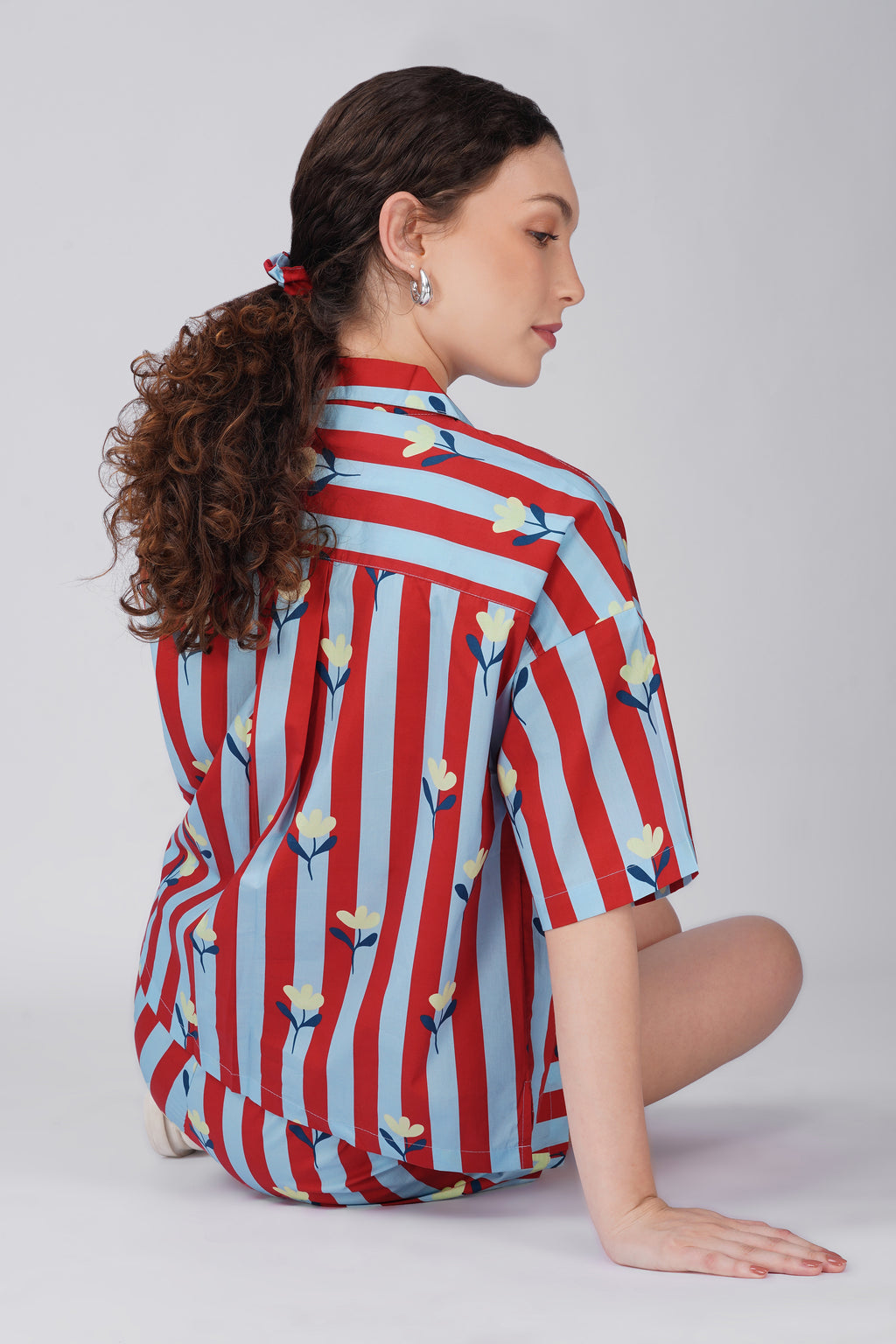 Candy Stripe Bloom Shorts Set