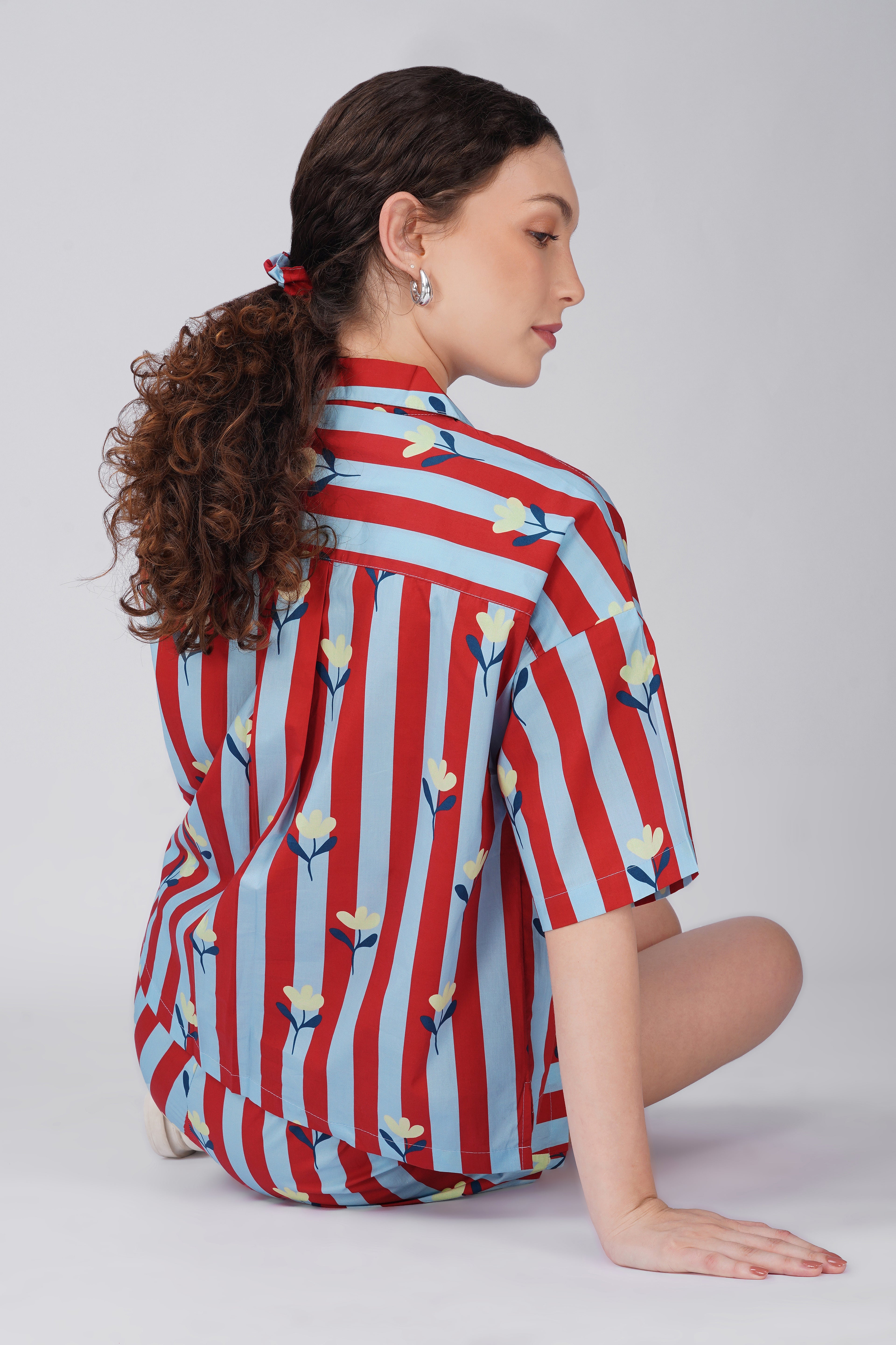 Candy Stripe Bloom Shorts Set