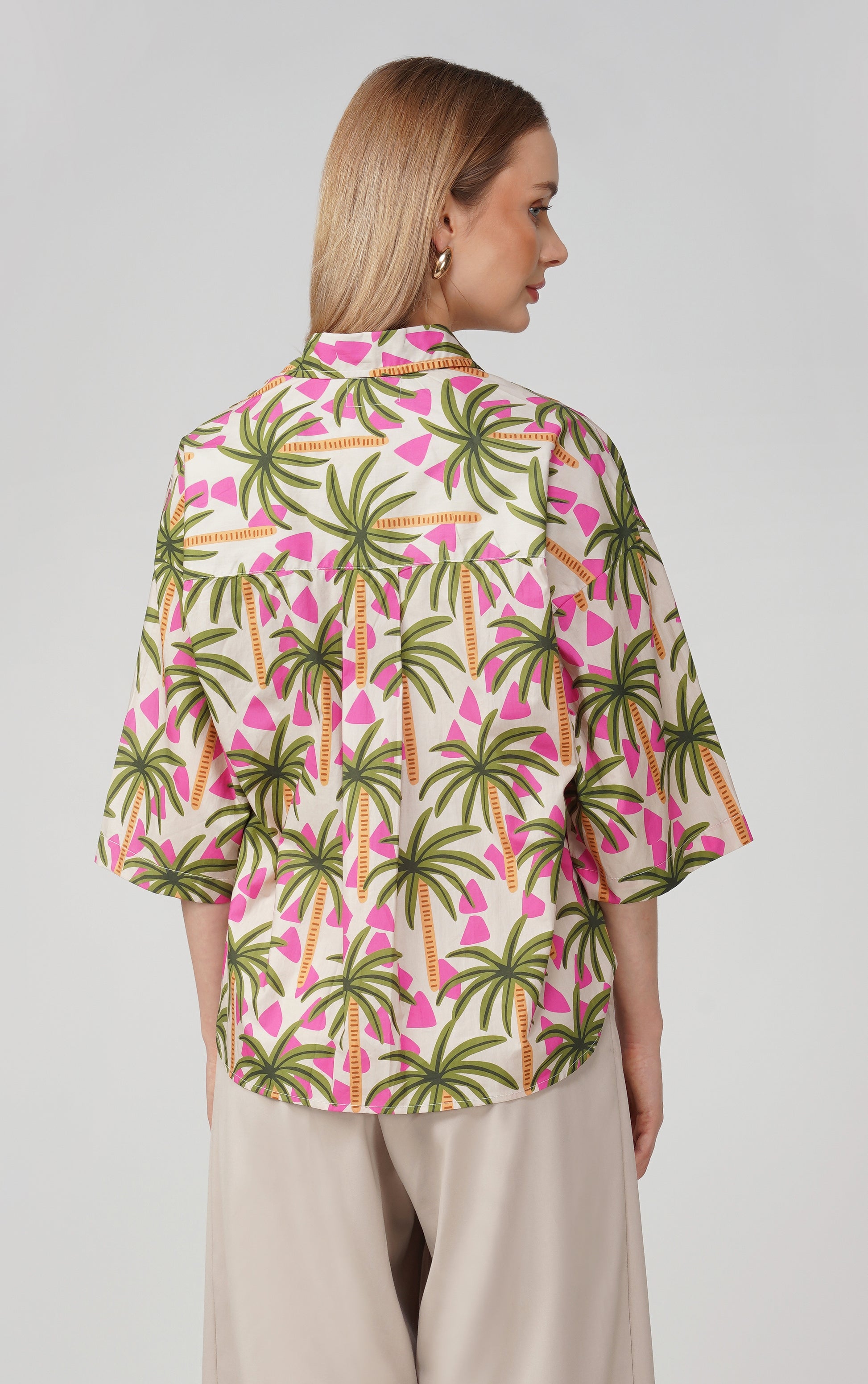 Palm Breeze Oversized Shirt🌴✨ - thebriefsstory