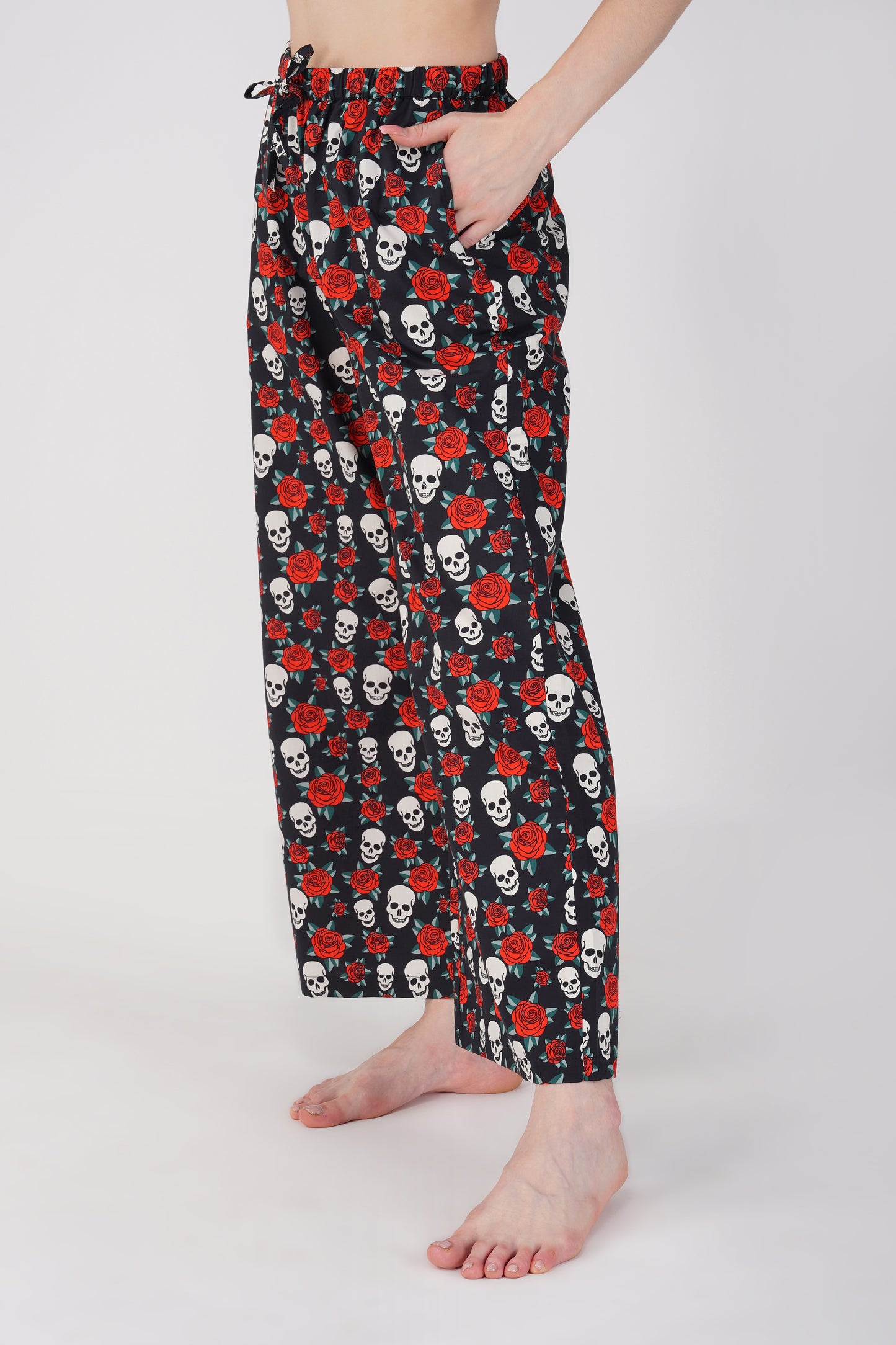 Halloween Skull & Roses Pajama set