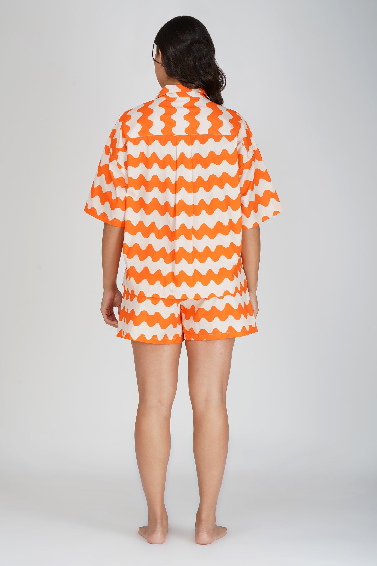 Tangerine Waves Short Set