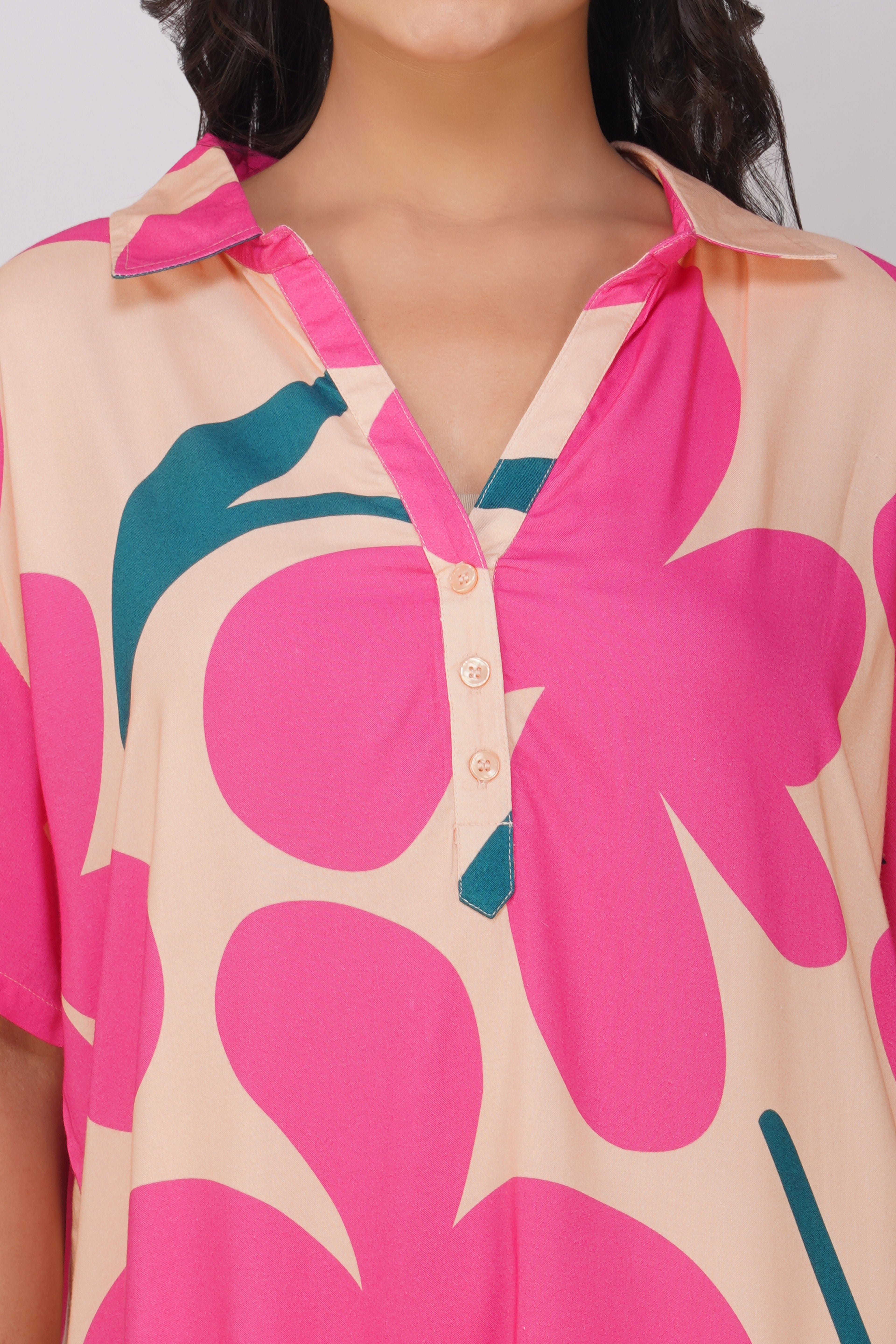 Blooming Floral Viscose Sleepshirt - thebriefsstory
