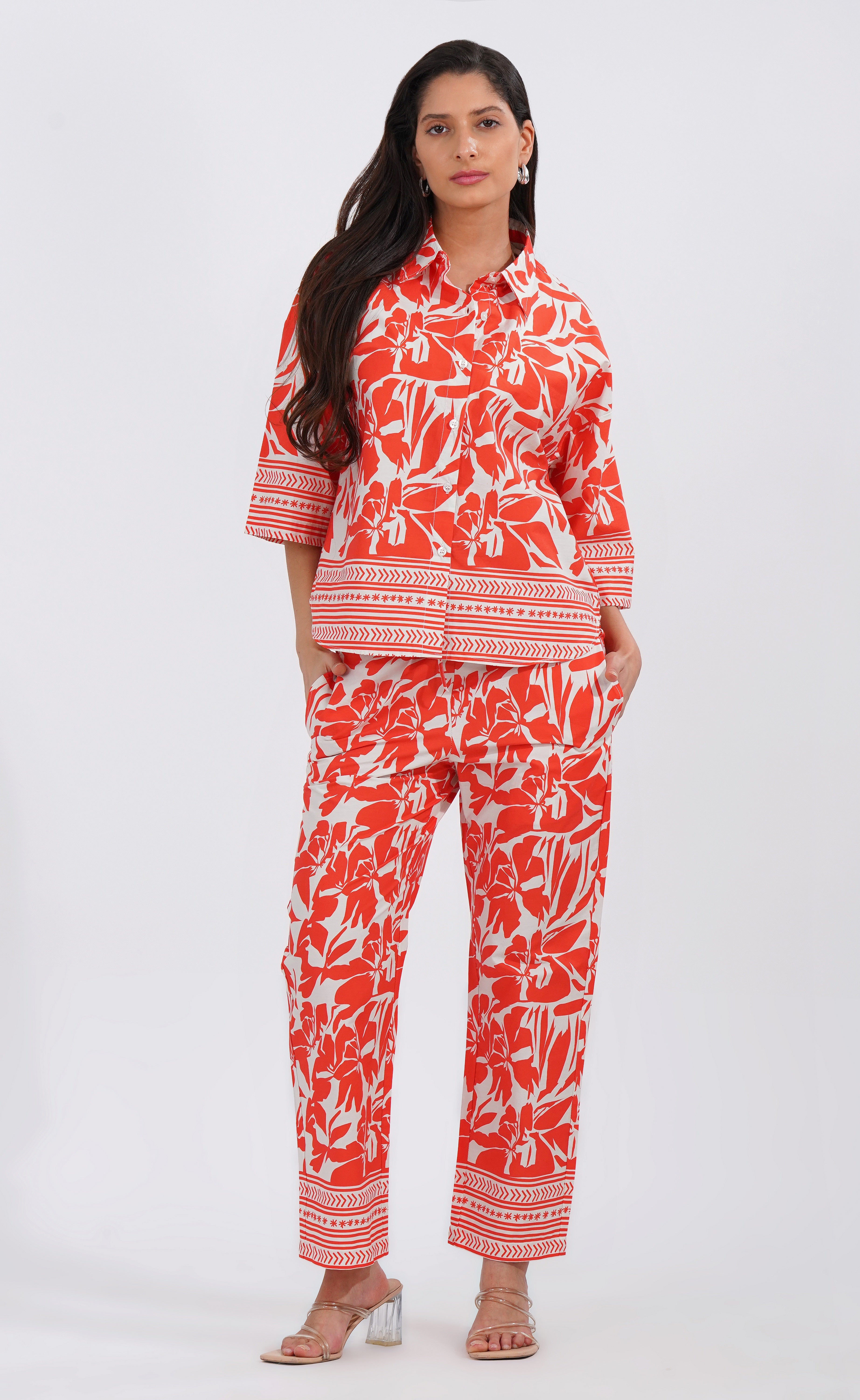 Orange Bloom Co-ord Set