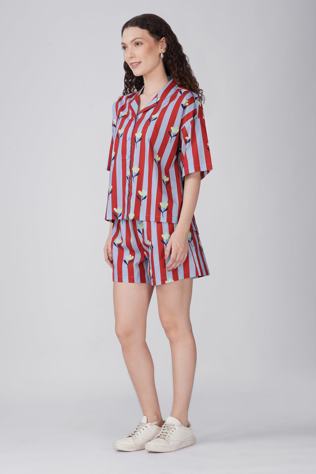 Candy Stripe Bloom Shorts Set