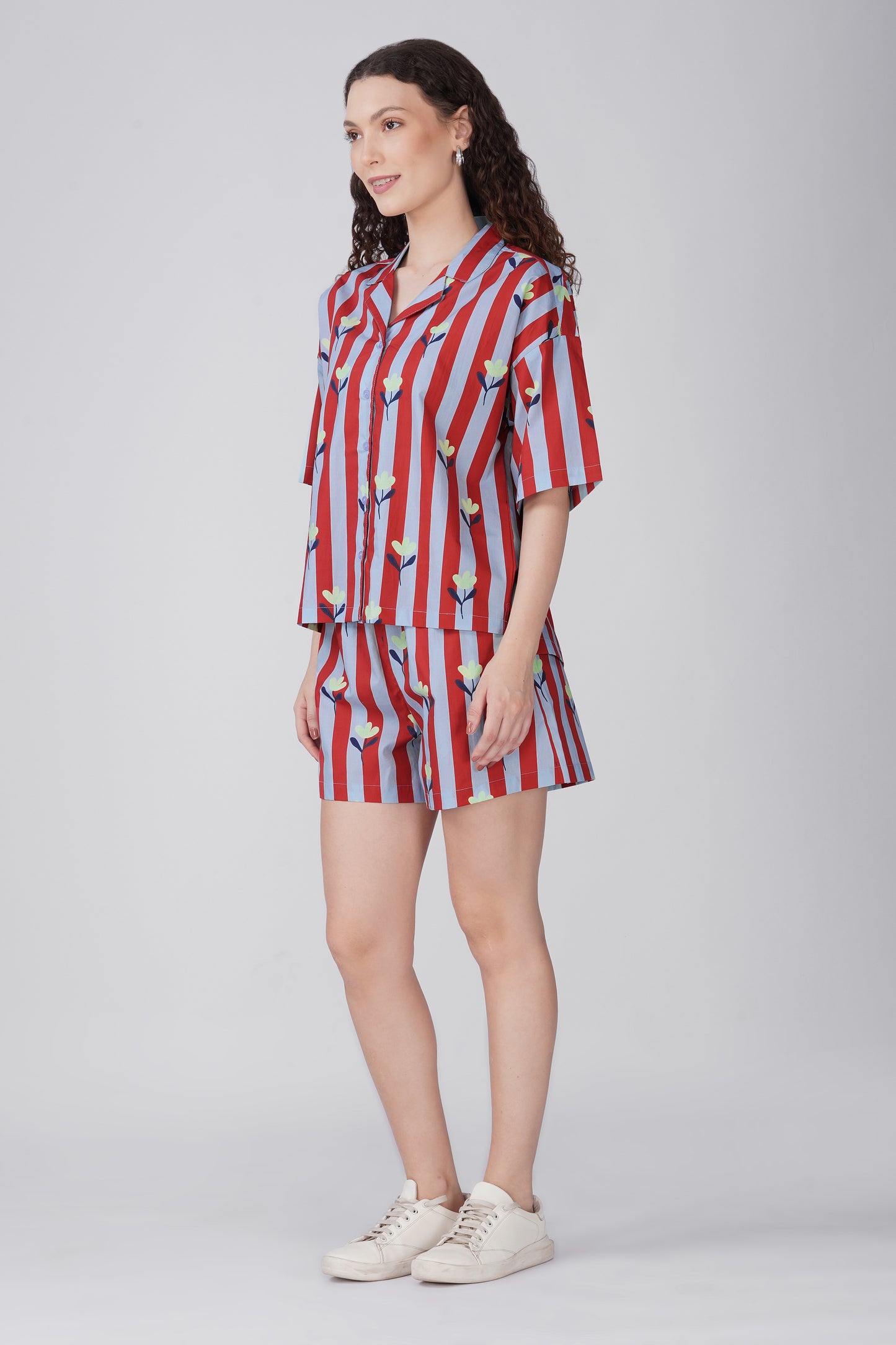 Candy Stripe Bloom Shorts Set