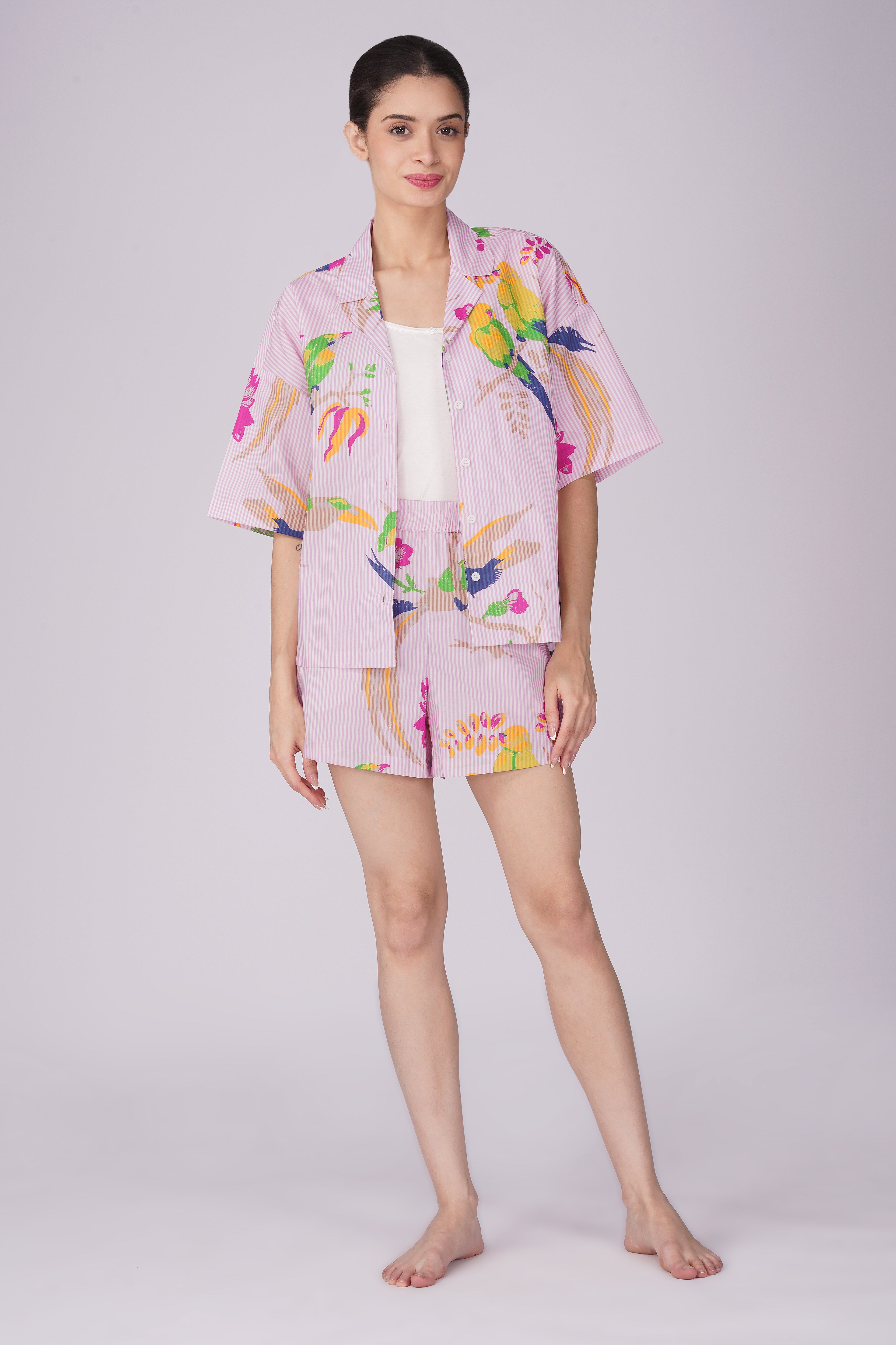 Paradise Parrots Shorts Set