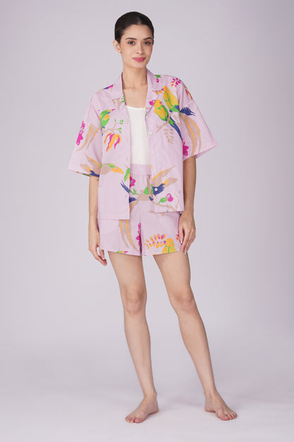 Paradise Parrots Shorts Set