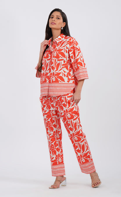 Orange Bloom Co-ord Set