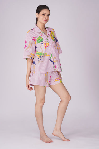 Paradise Parrots Shorts Set