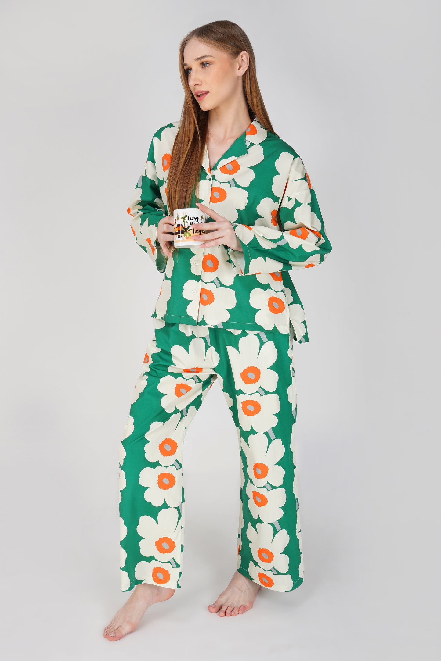 Green Blossom Power Pajama Set