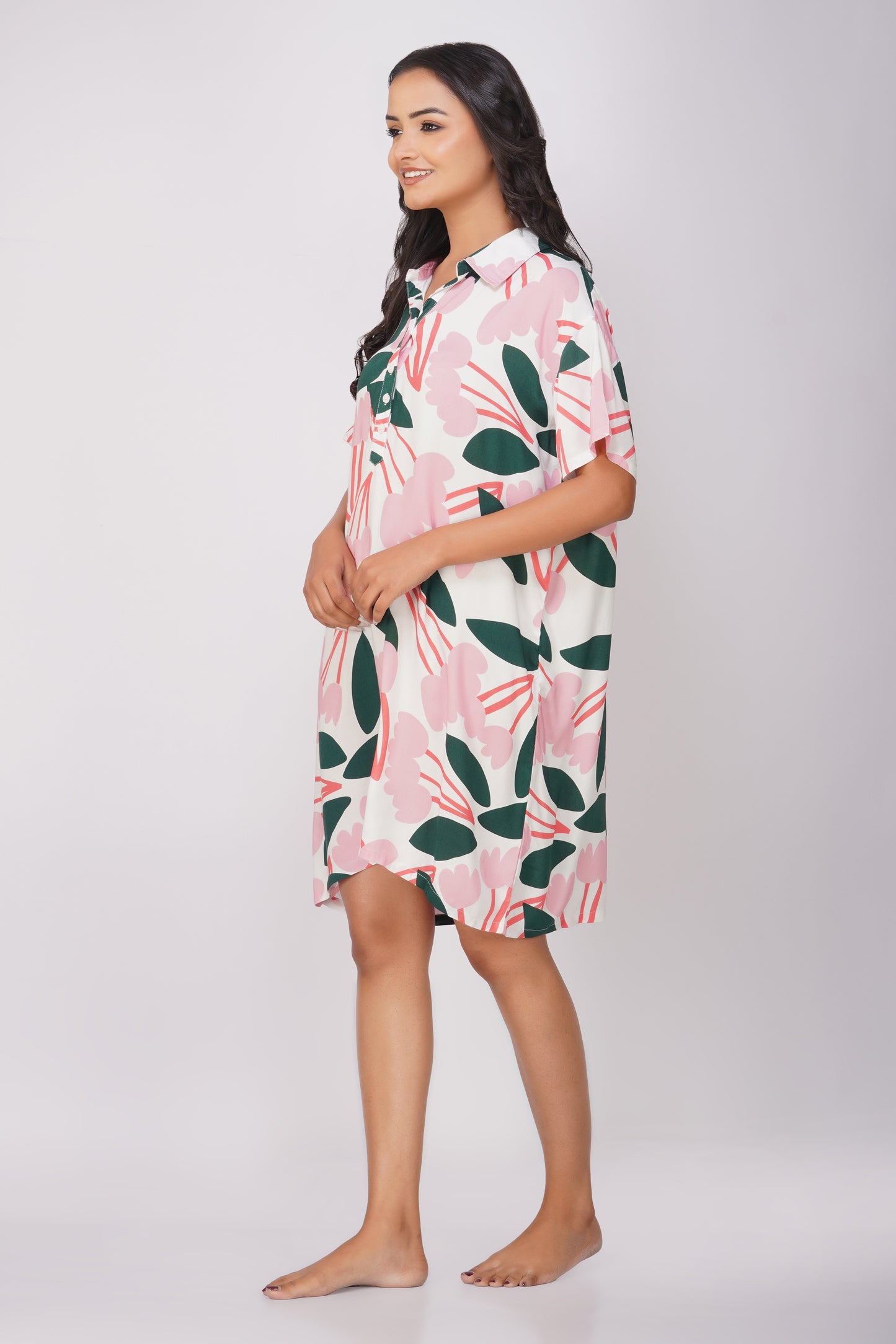 Daisy floral Viscose Sleepshirt