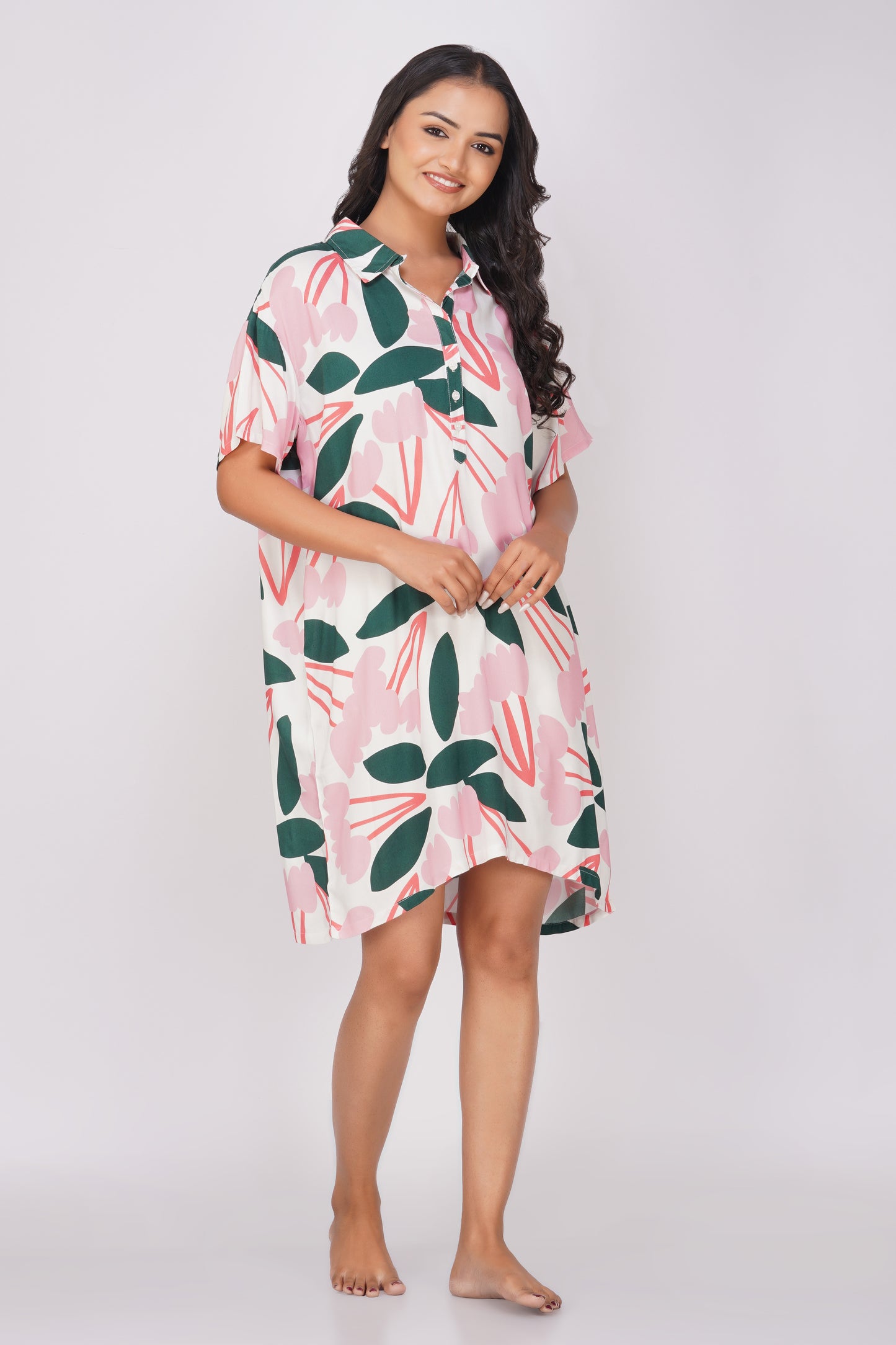 Daisy floral Viscose Sleepshirt