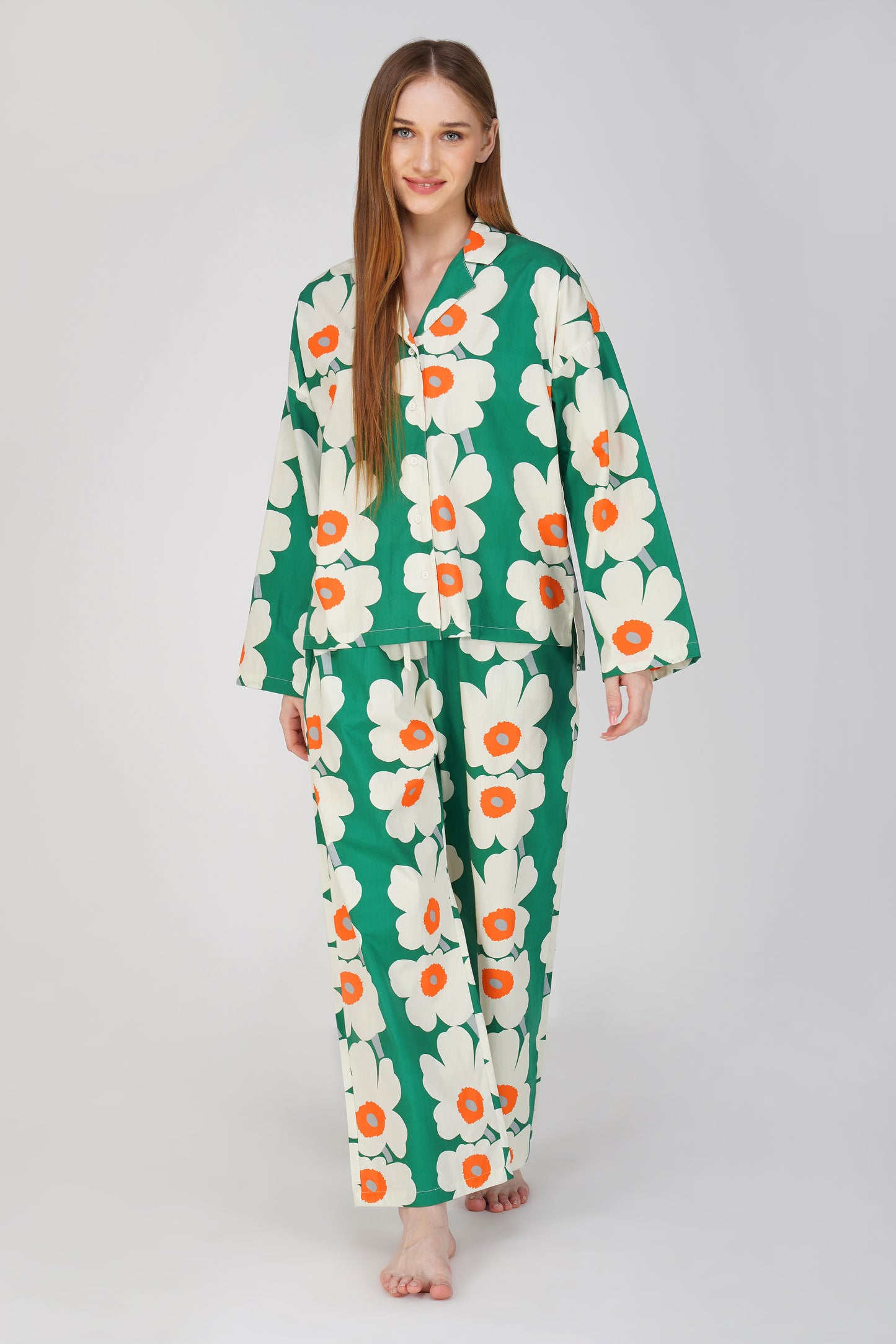 Green Blossom Power Pajama Set