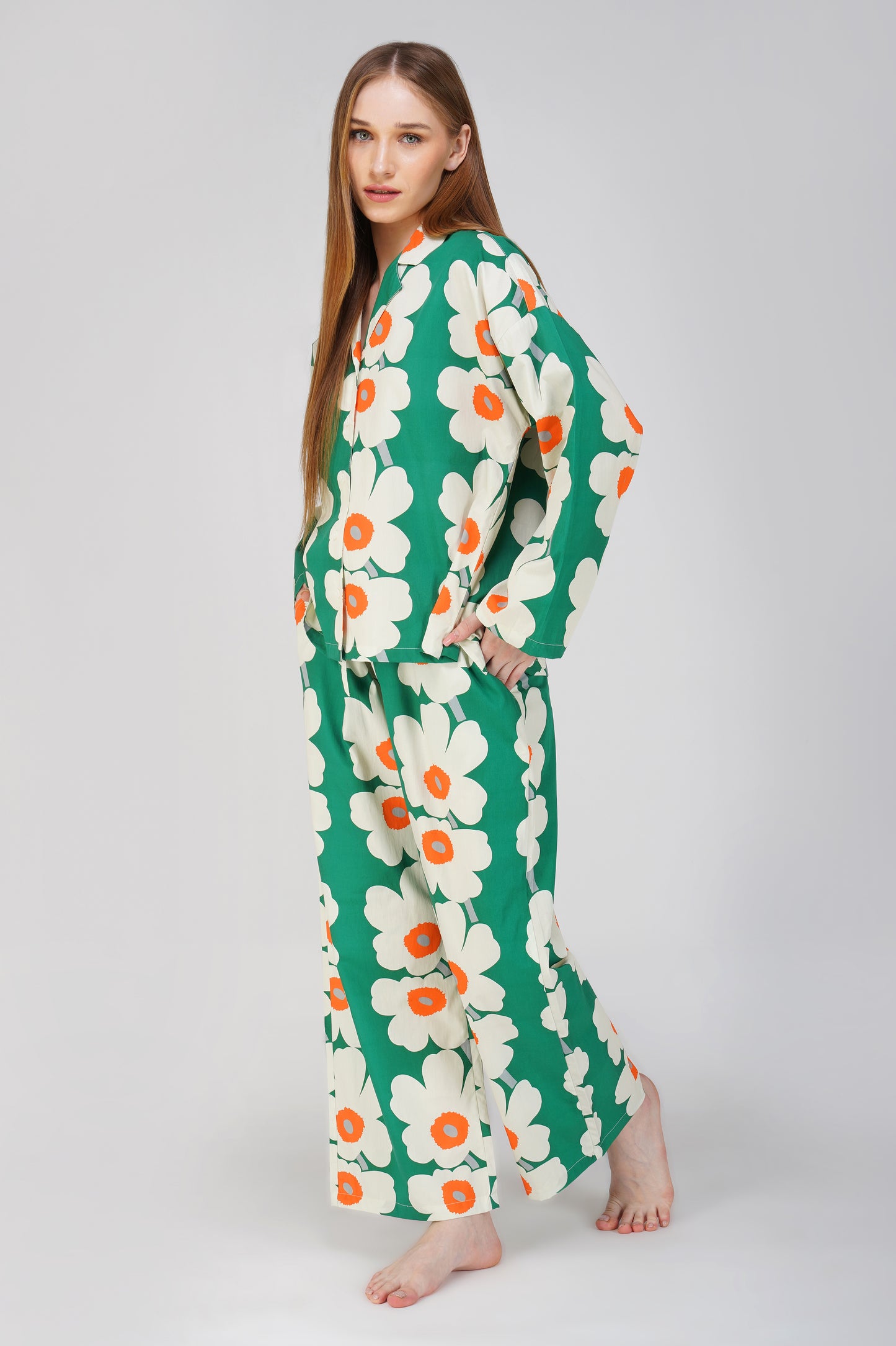 Green Blossom Power Pajama Set