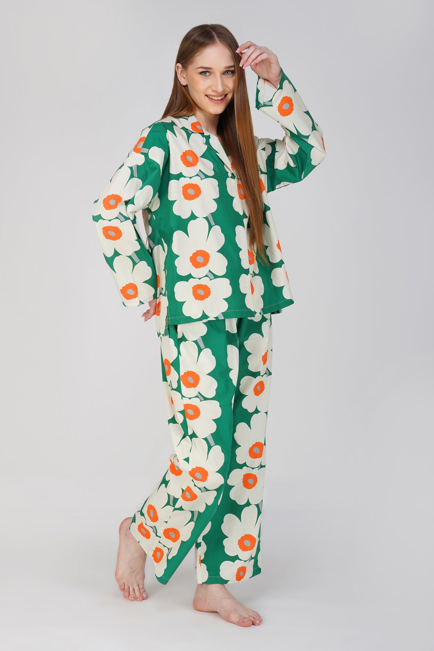 Green Blossom Power Pajama Set