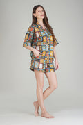 Cosmic bloom Shorts Set - thebriefsstory
