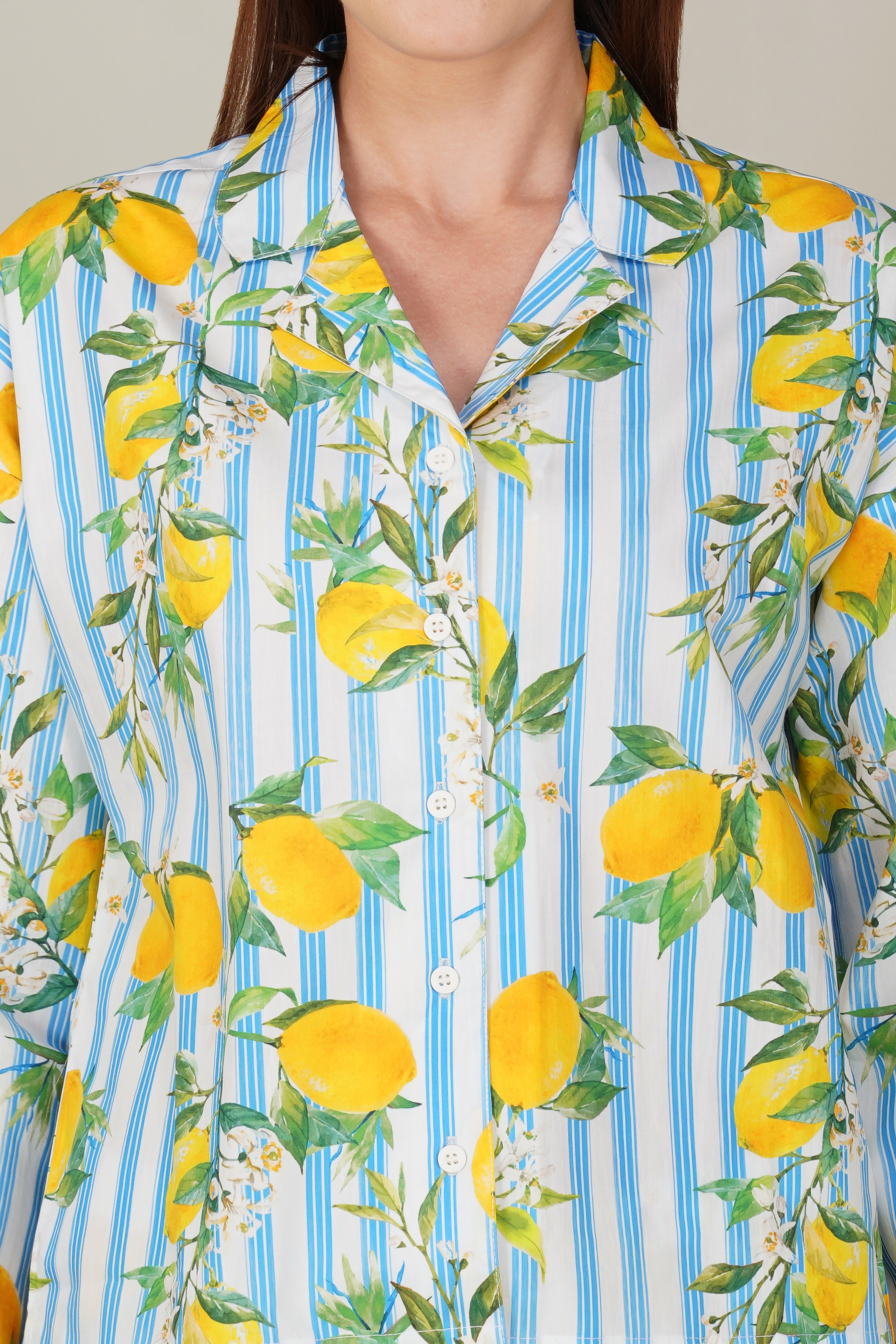 Blue Citrus Breeze Pajama set - thebriefsstory