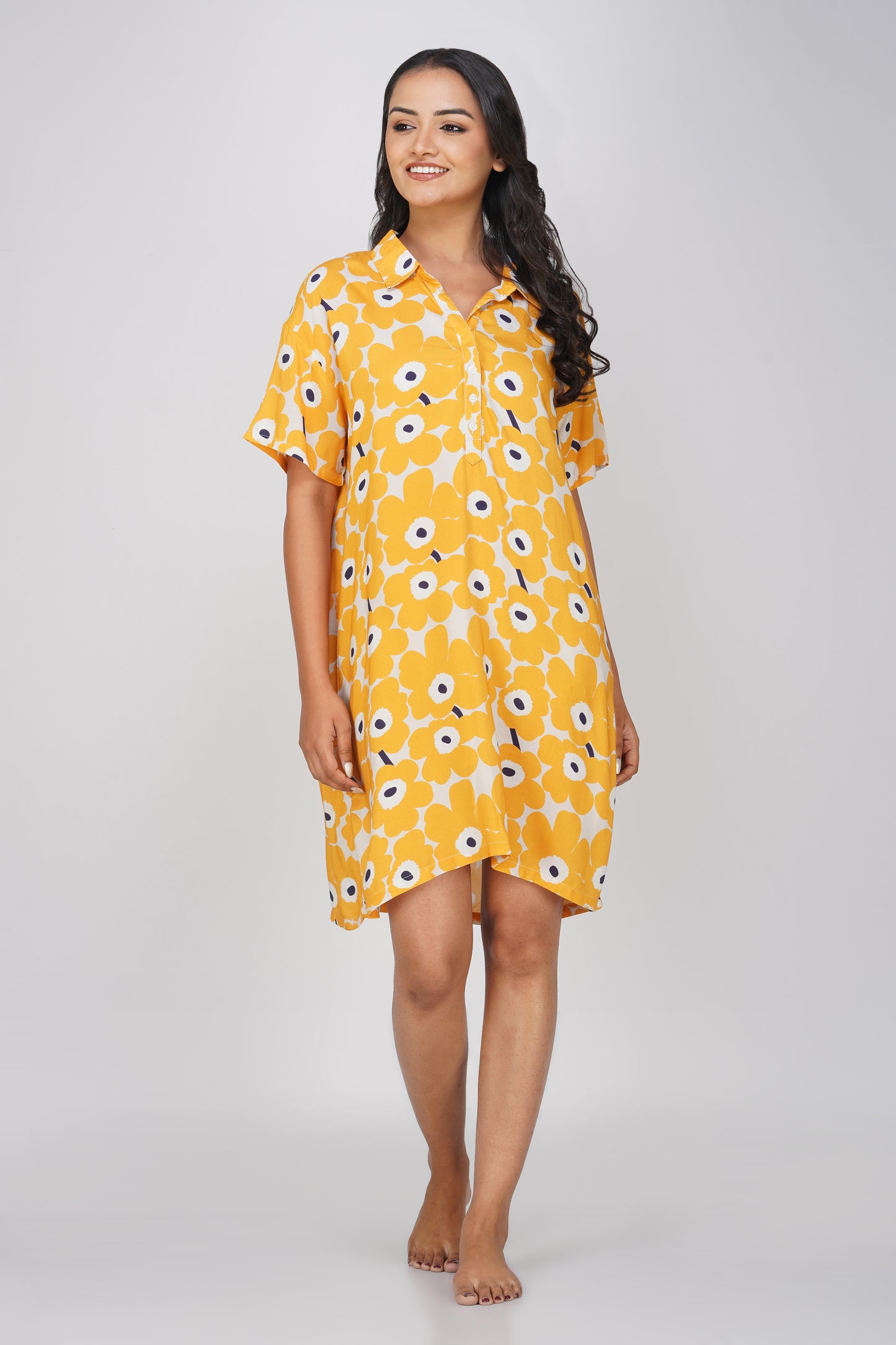 Sunshine Floral Viscose Sleepshirt