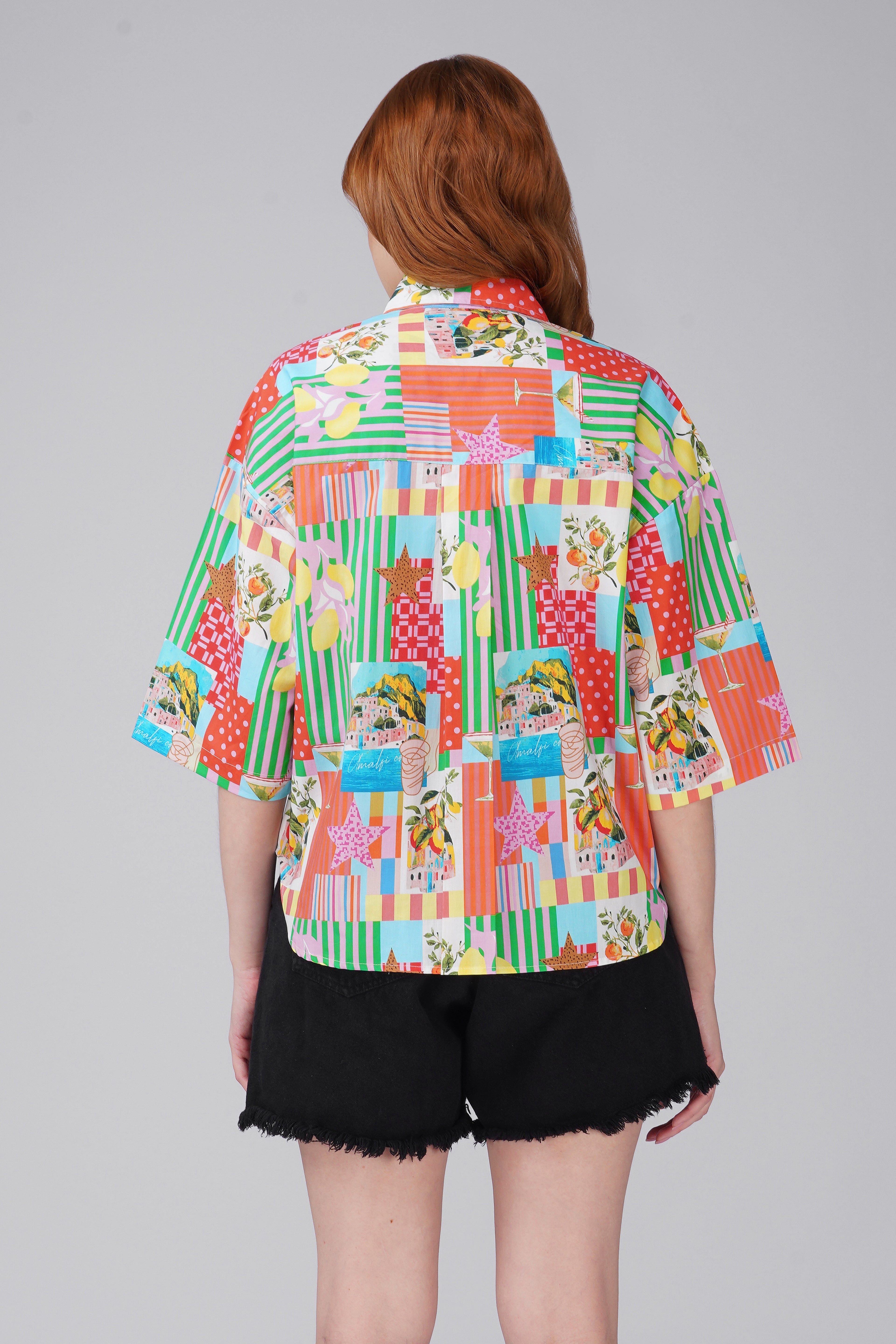Amalfi Postcard Print Shirt