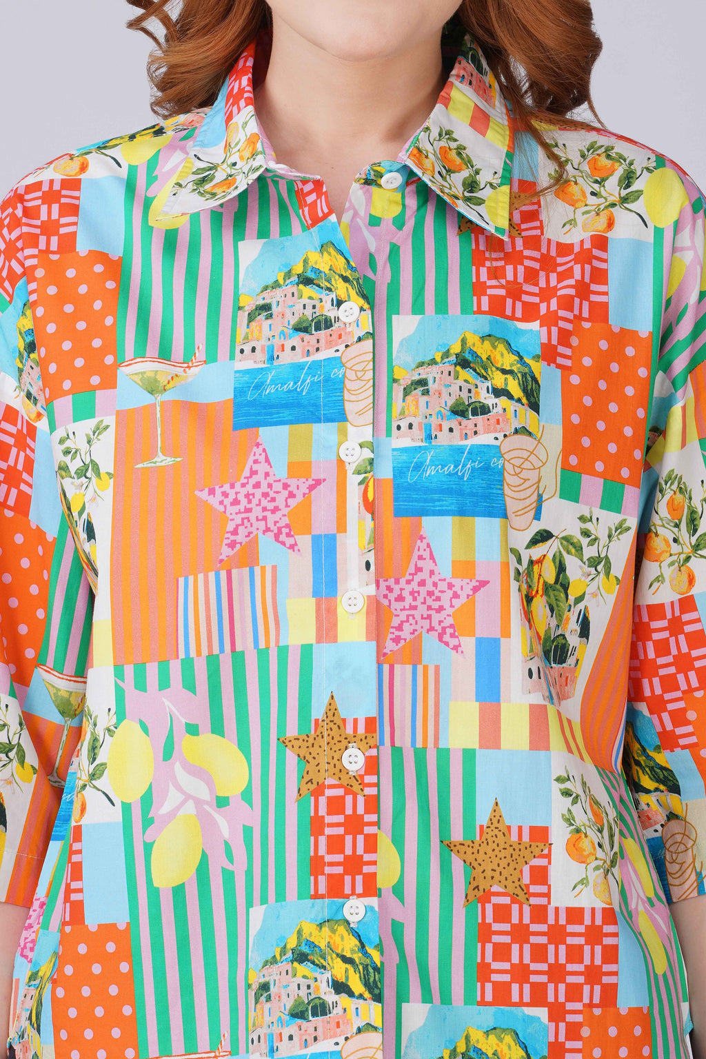 Amalfi Postcard Print Shirt