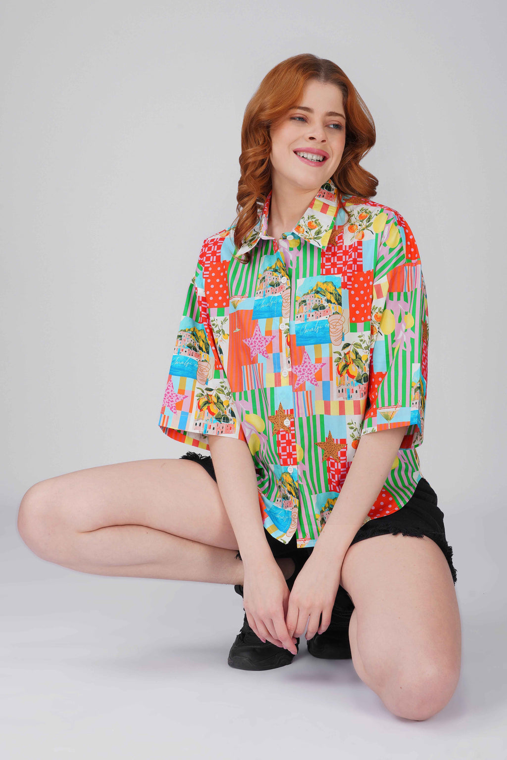 Amalfi Postcard Print Shirt