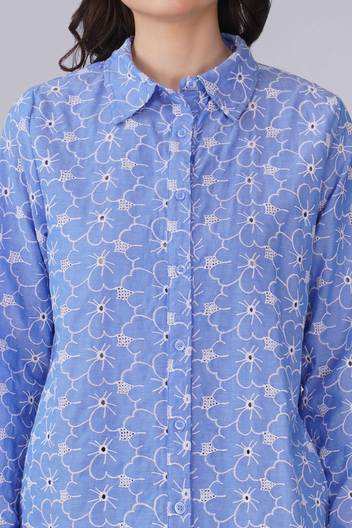 Chambray Schiffli Shirt