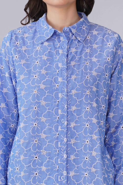 Chambray Schiffli Shirt