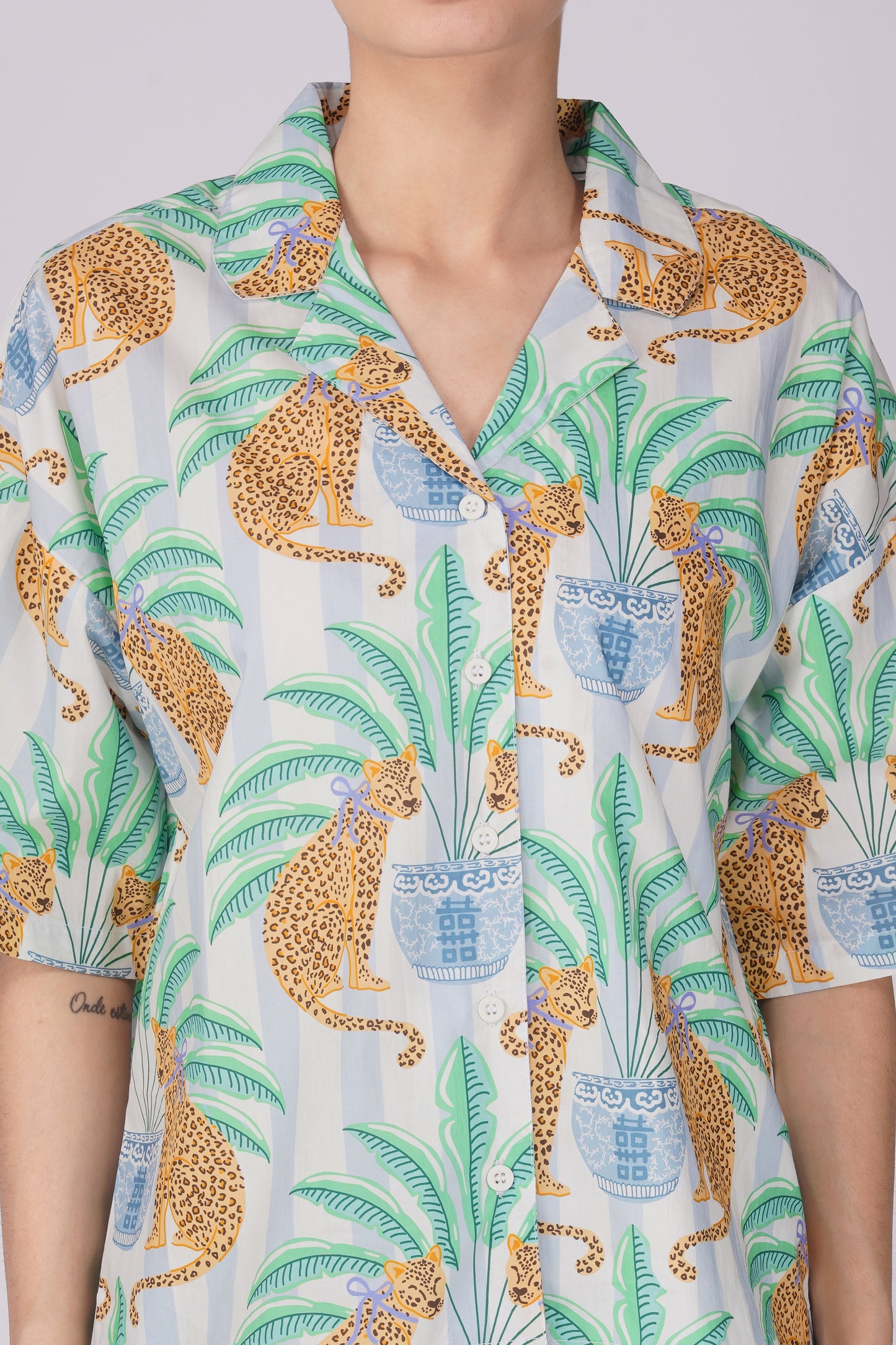 Leopard Lounge Shorts Set