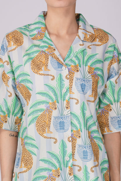 Leopard Lounge Shorts Set