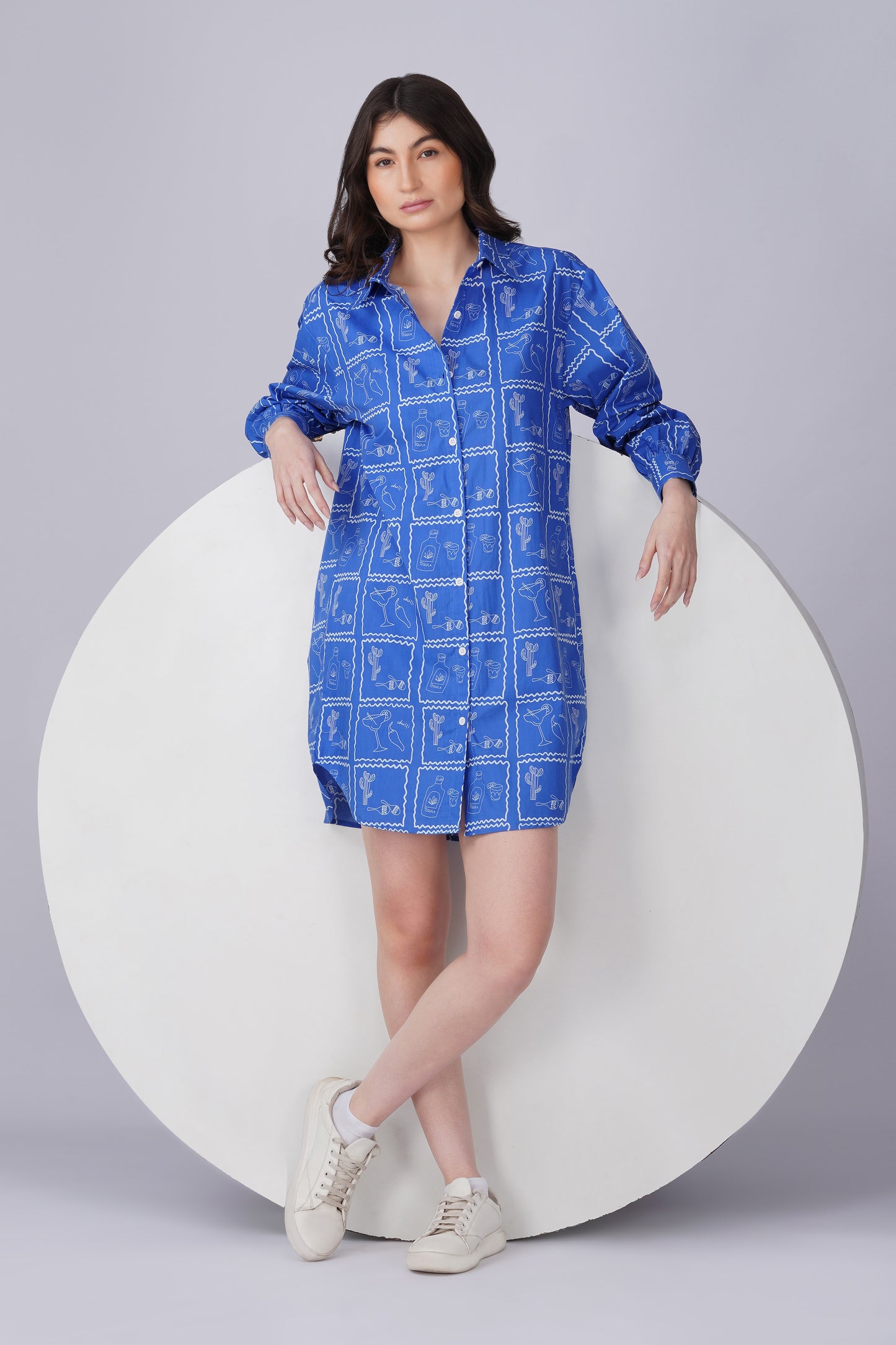 Blue Holiday Shirt dress