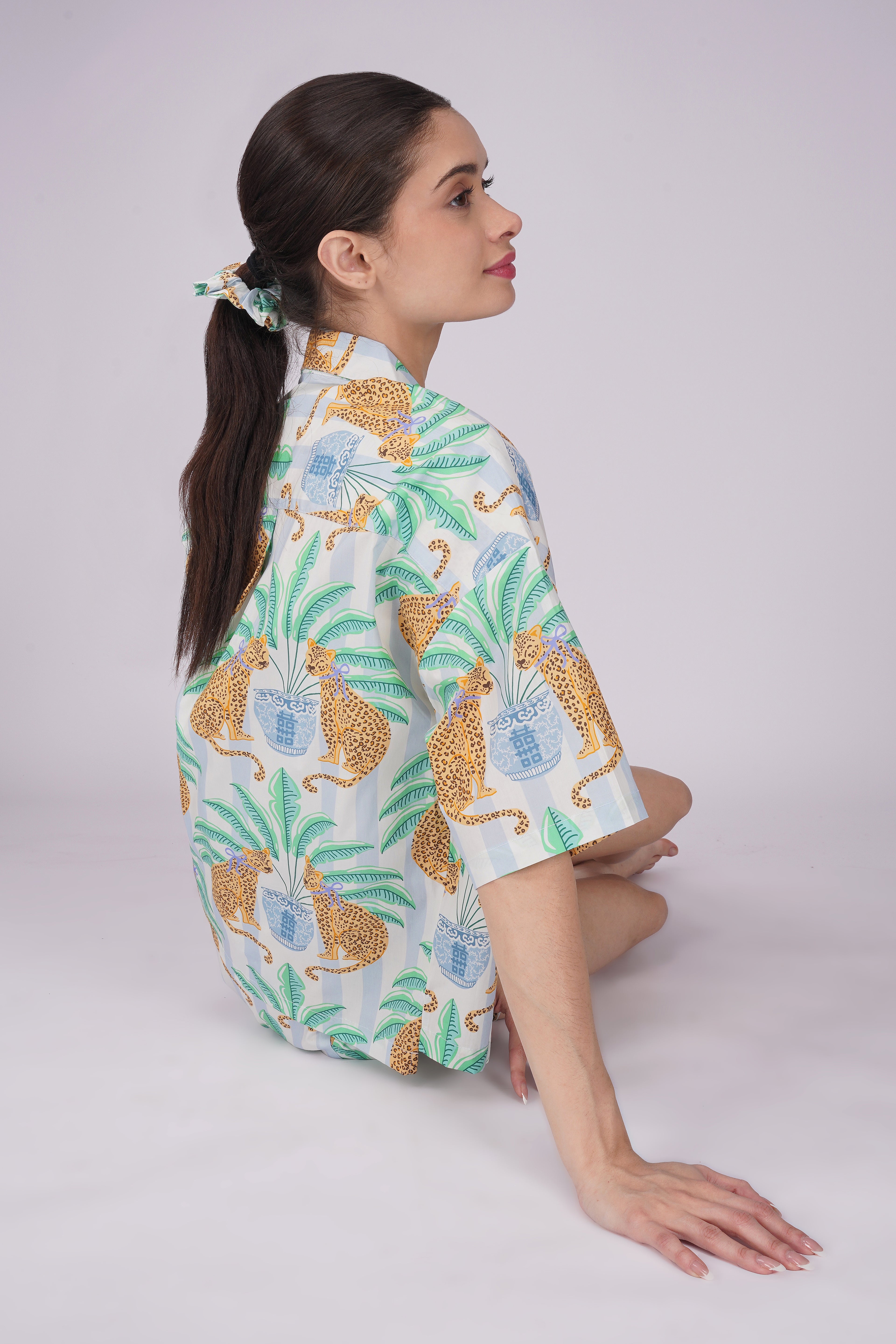 Leopard Lounge Shorts Set