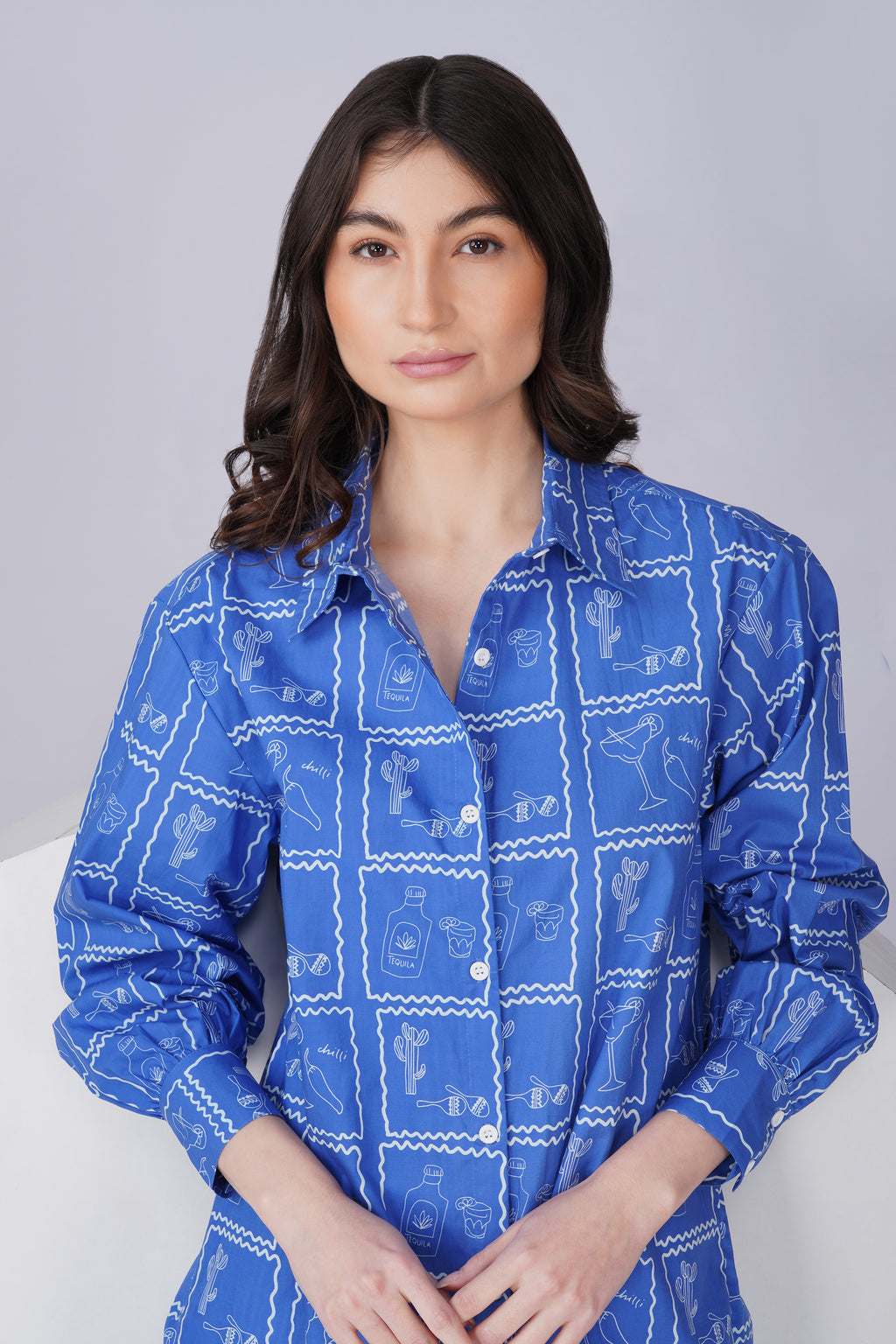Blue Holiday Shirt dress