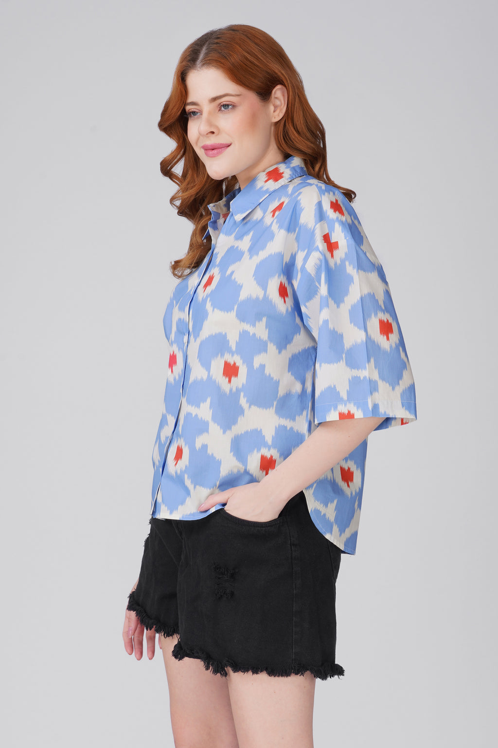 Blue Ikat Shirt