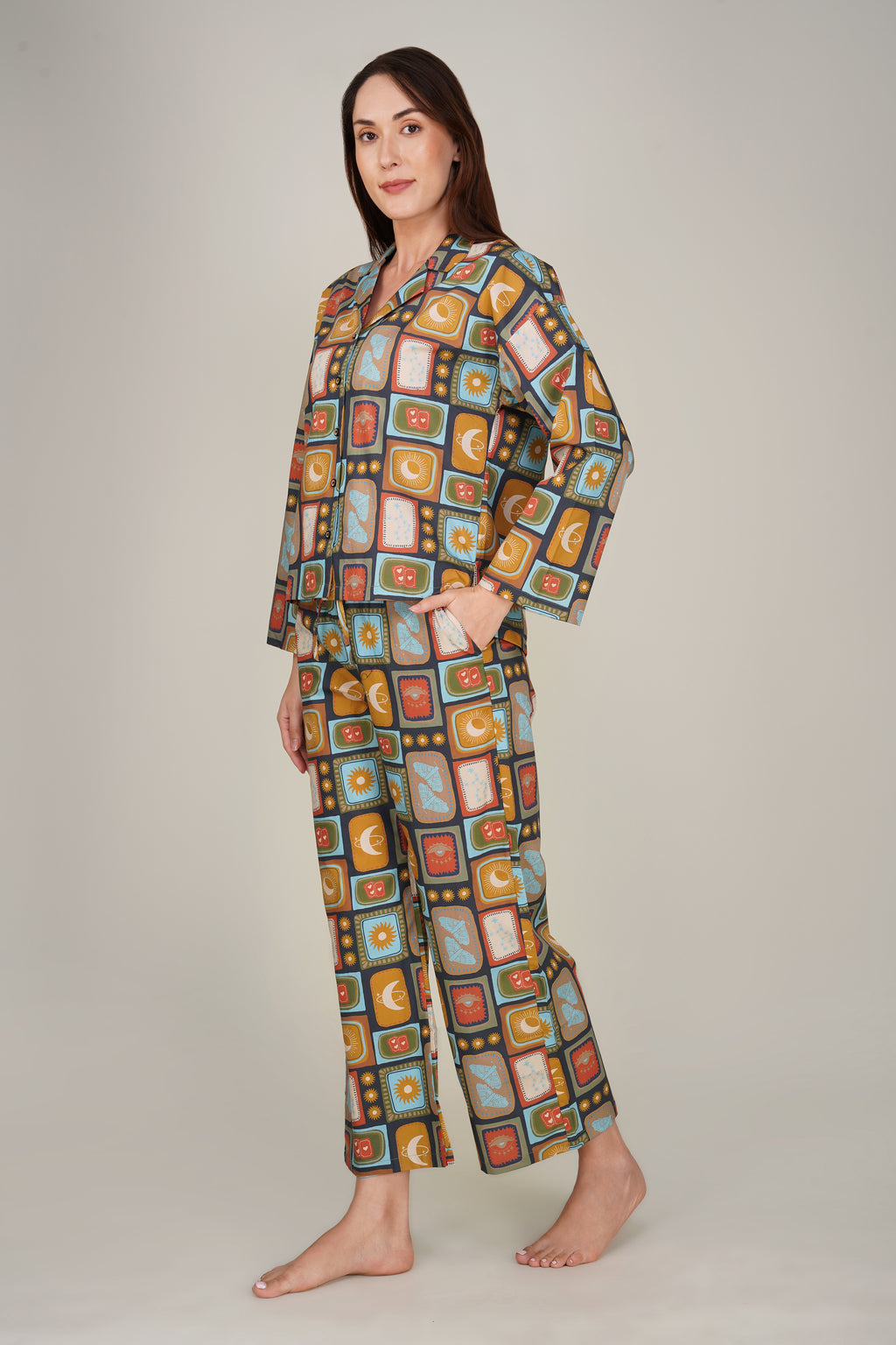 Cosmic Bloom Pajama Set - thebriefsstory