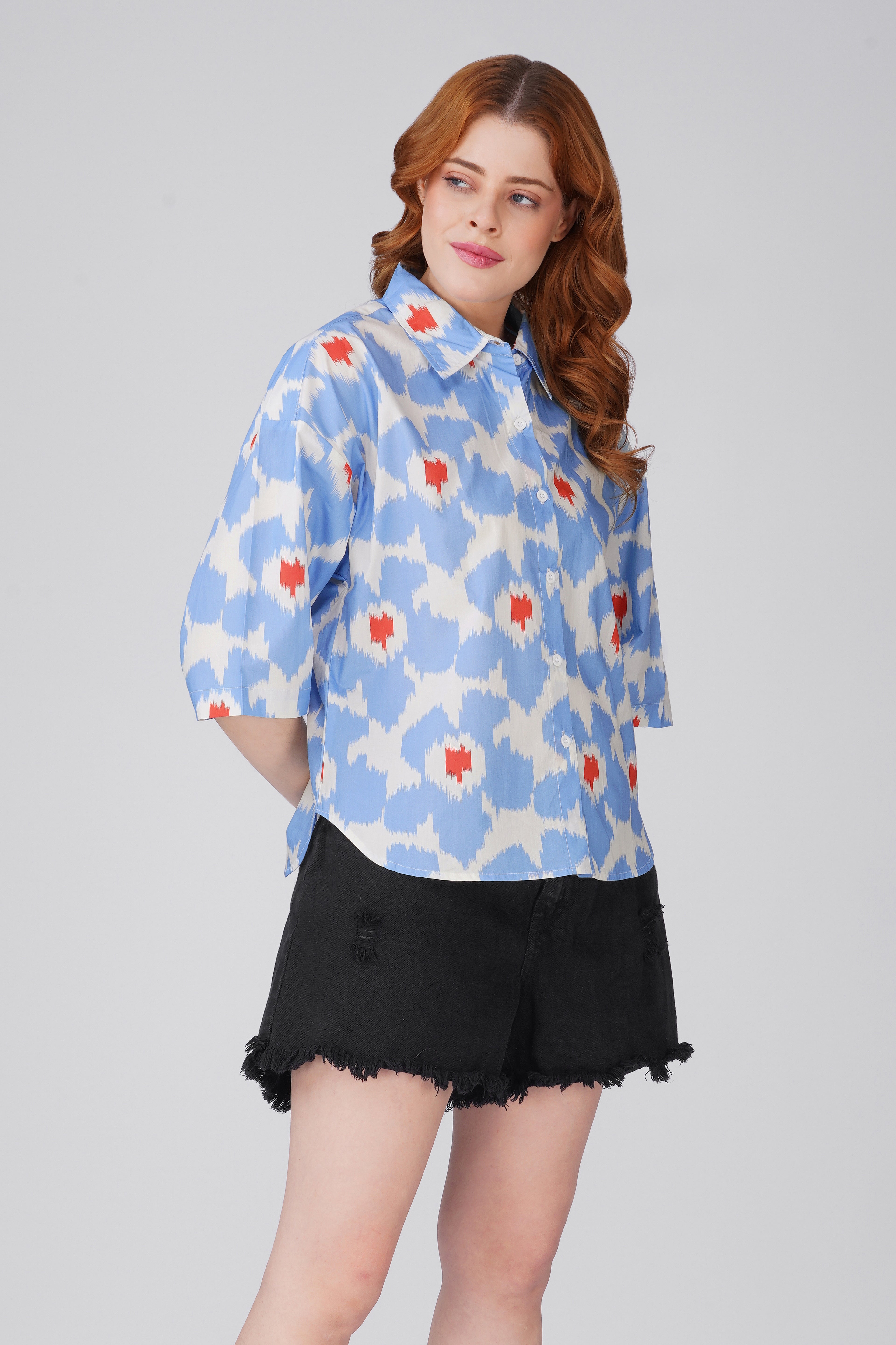 Blue Ikat Shirt