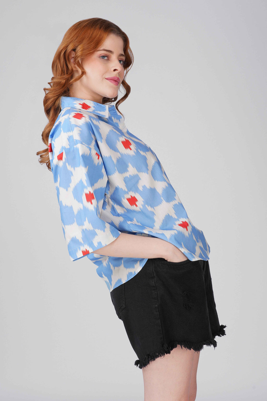 Blue Ikat Shirt