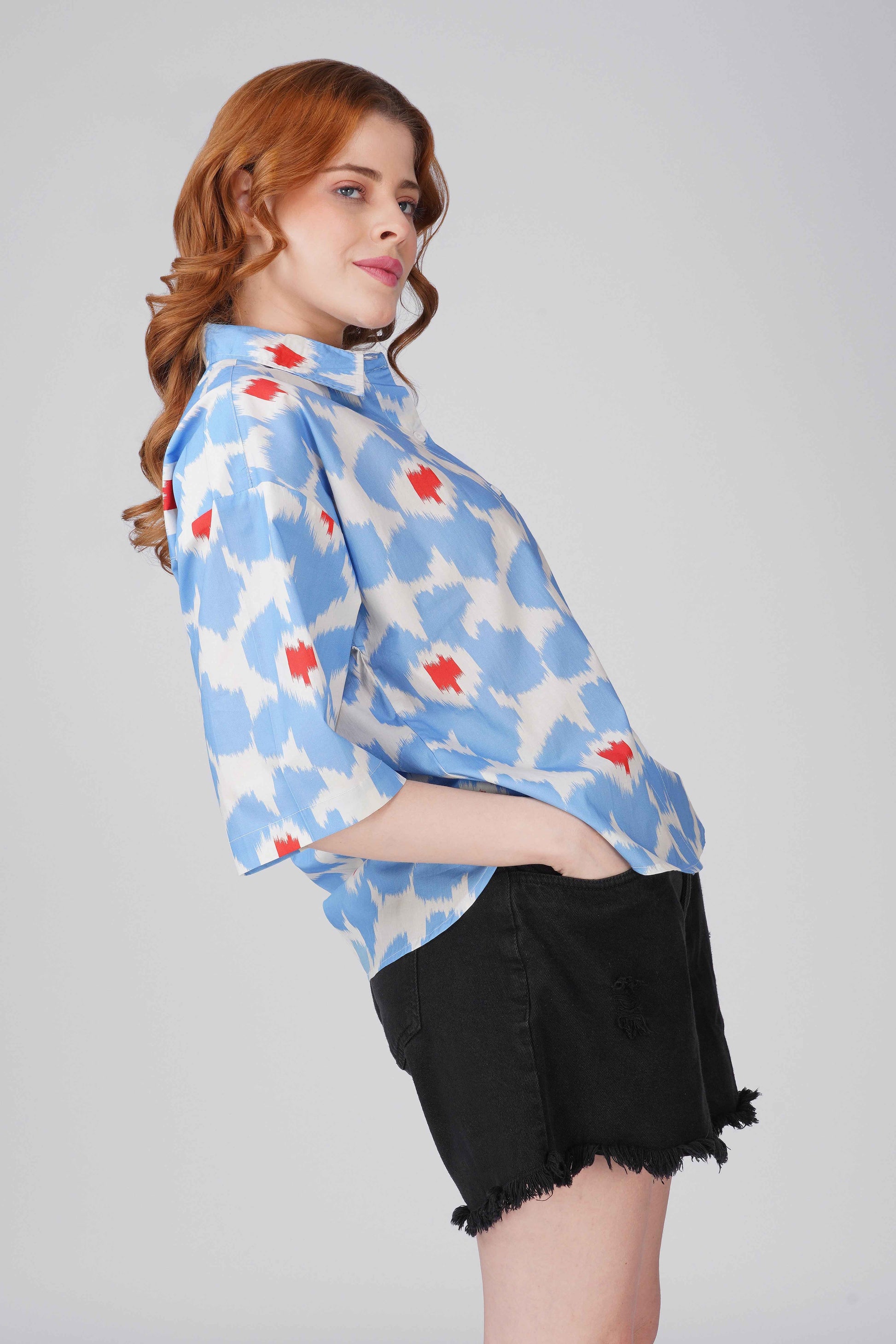 Blue Ikat Shirt