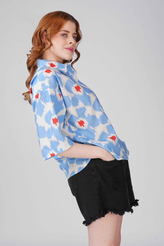 Blue Ikat Shirt