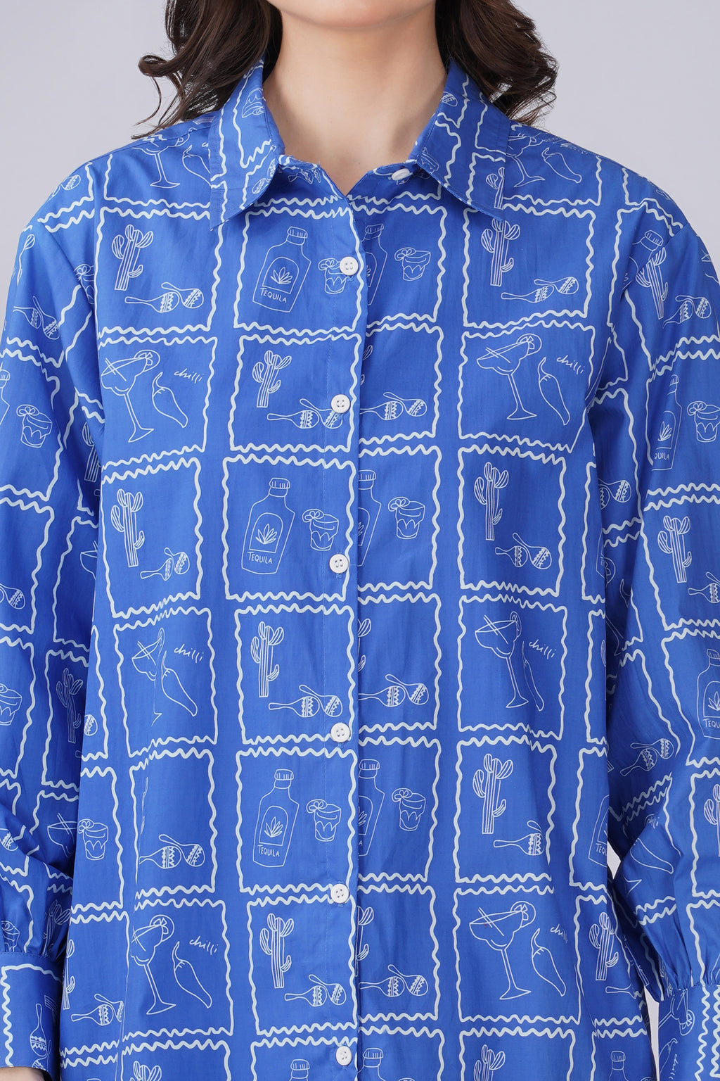 Blue Holiday Shirt dress
